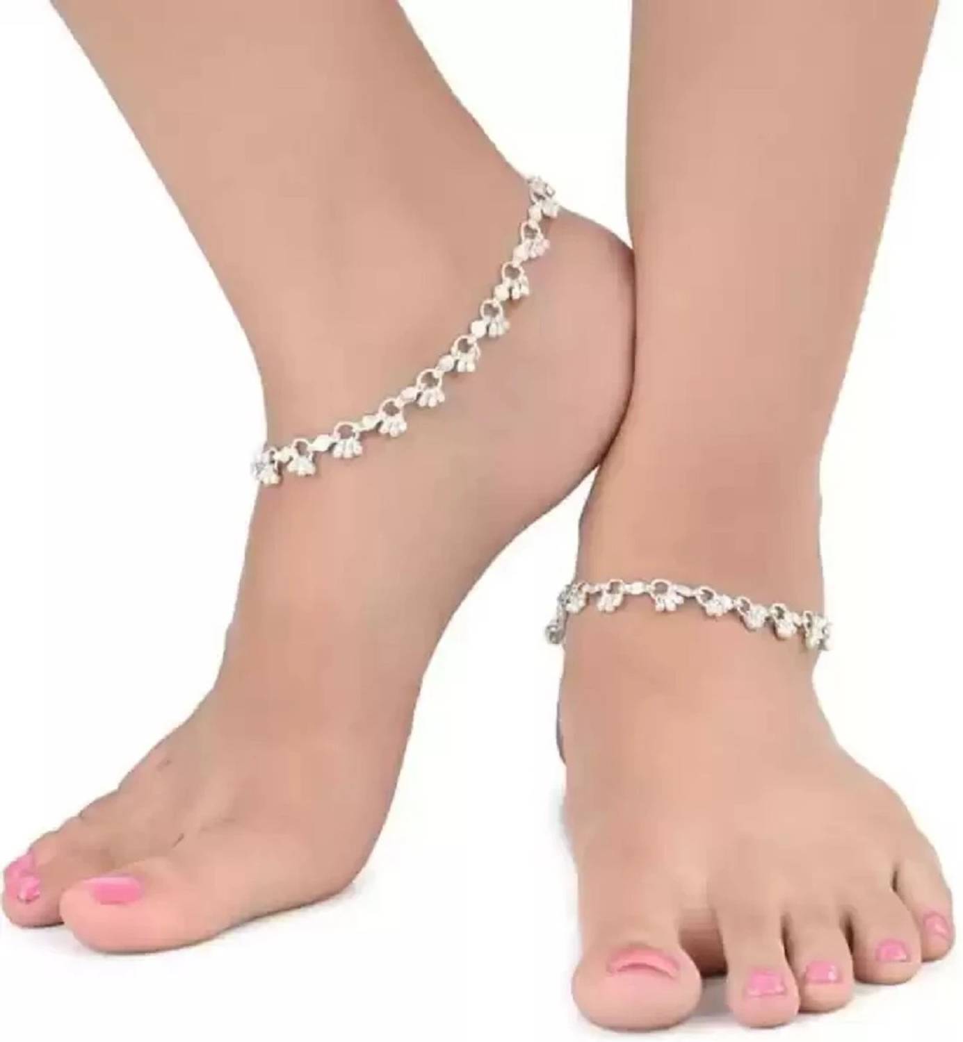 BhoriwalAndSons High Silver plated desi gota chandi Anklet For women and Girls Alloy Anklet