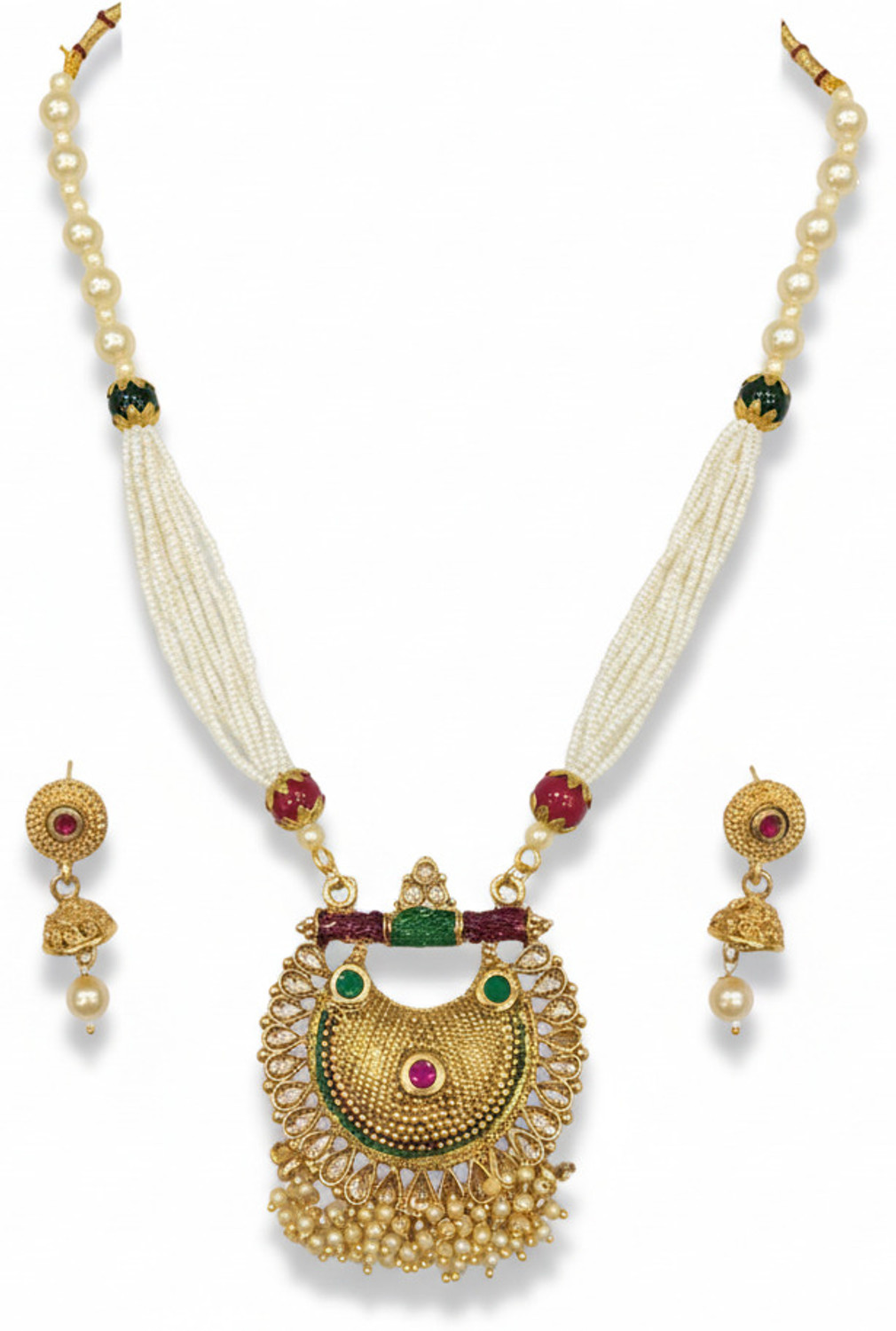 Image of Shinexa Alloy Gold-plated Multicolor Jewellery Set