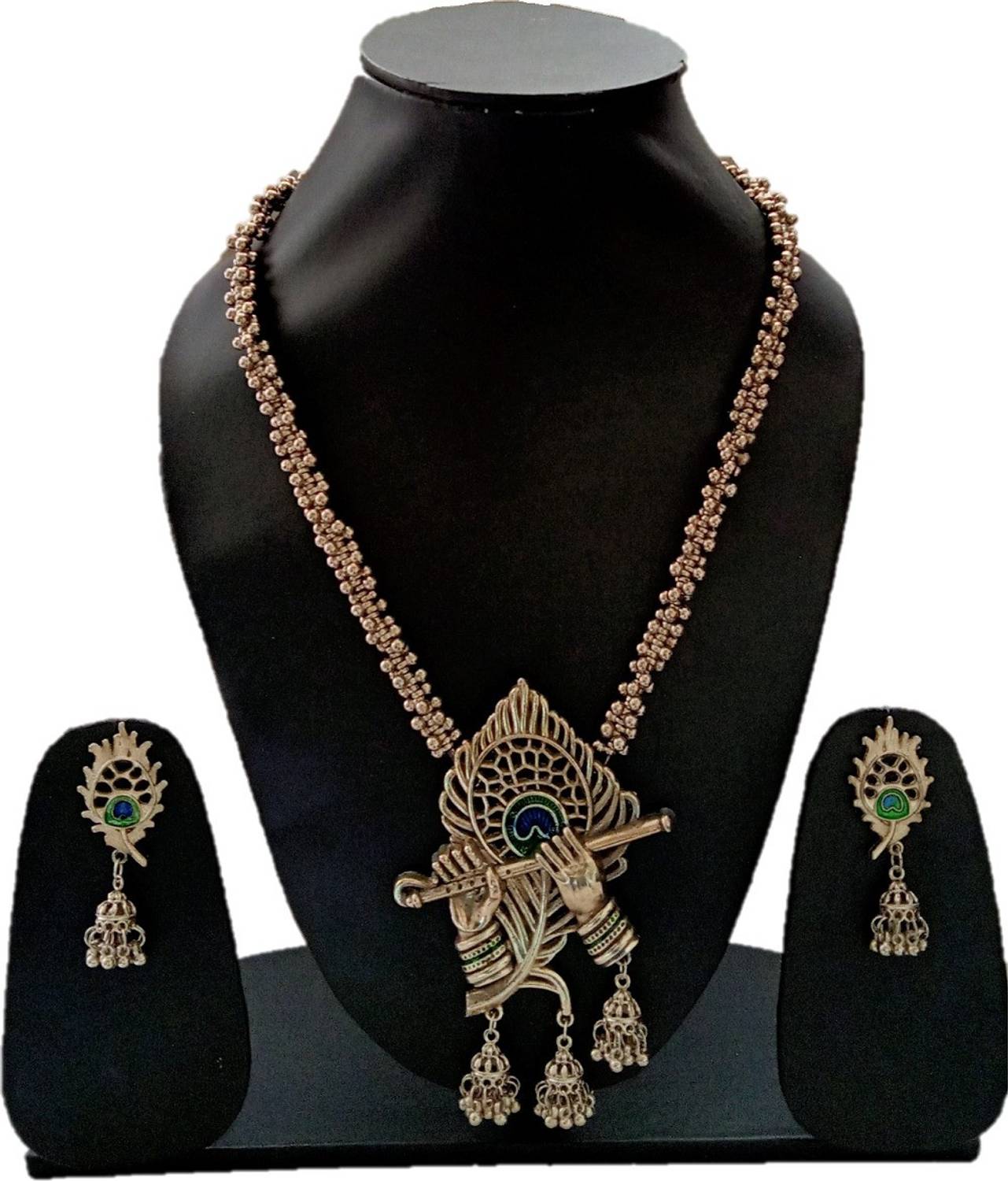 BellyRiver Oxidised Silver Black Silver Grey Jewellery Set