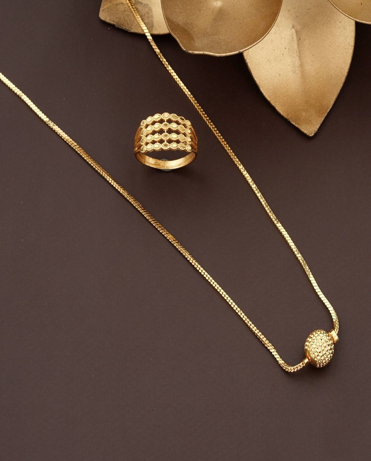 Bright STYLE Metal, Alloy Gold-plated Gold Jewellery Set