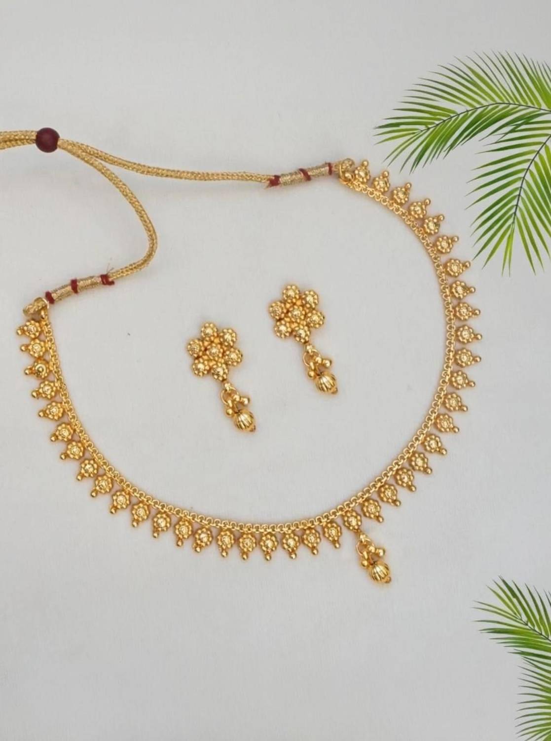 AARIYA Copper Gold-plated Gold Jewellery Set