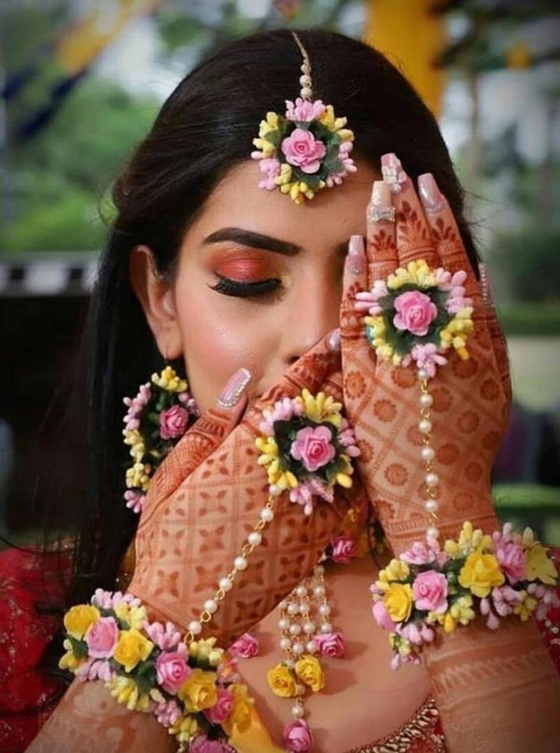 Image of ringzinnie Copper Pink, Yellow Jewellery Set