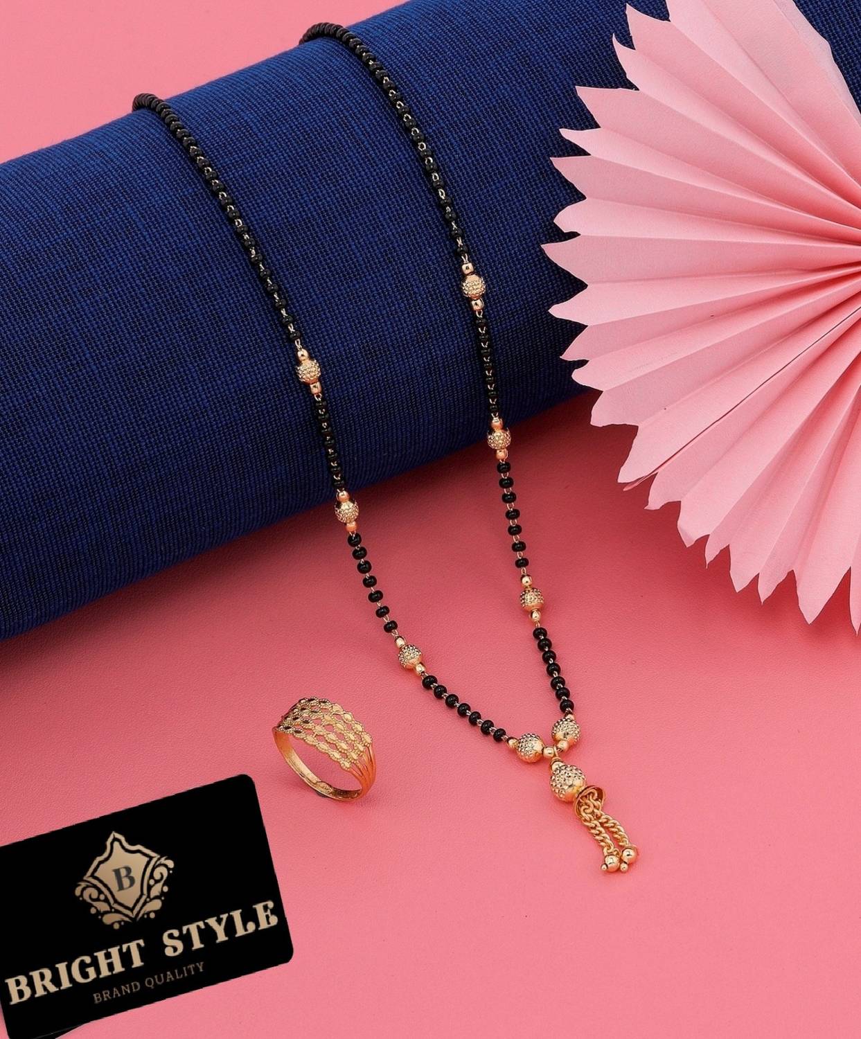 Bright STYLE Metal, Alloy Gold-plated Gold, Black Jewellery Set