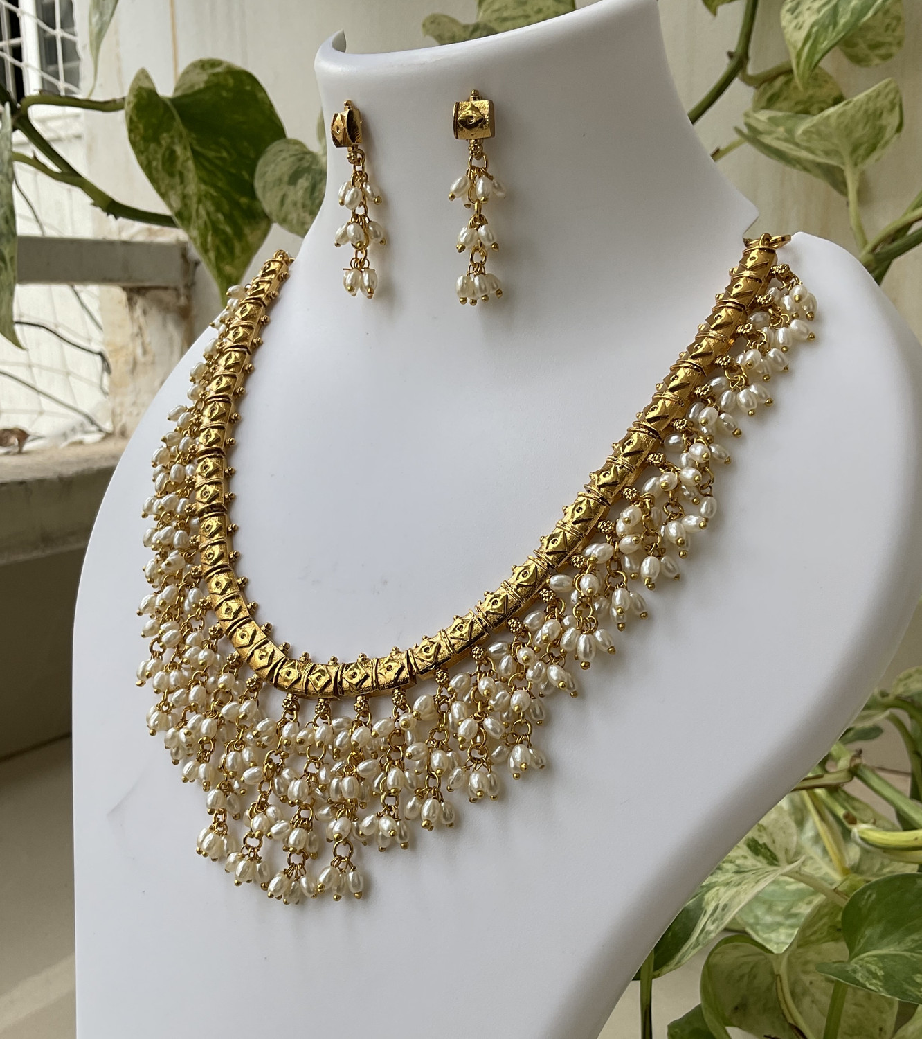 Image of Ajrang Alloy Gold-plated Gold Jewellery Set
