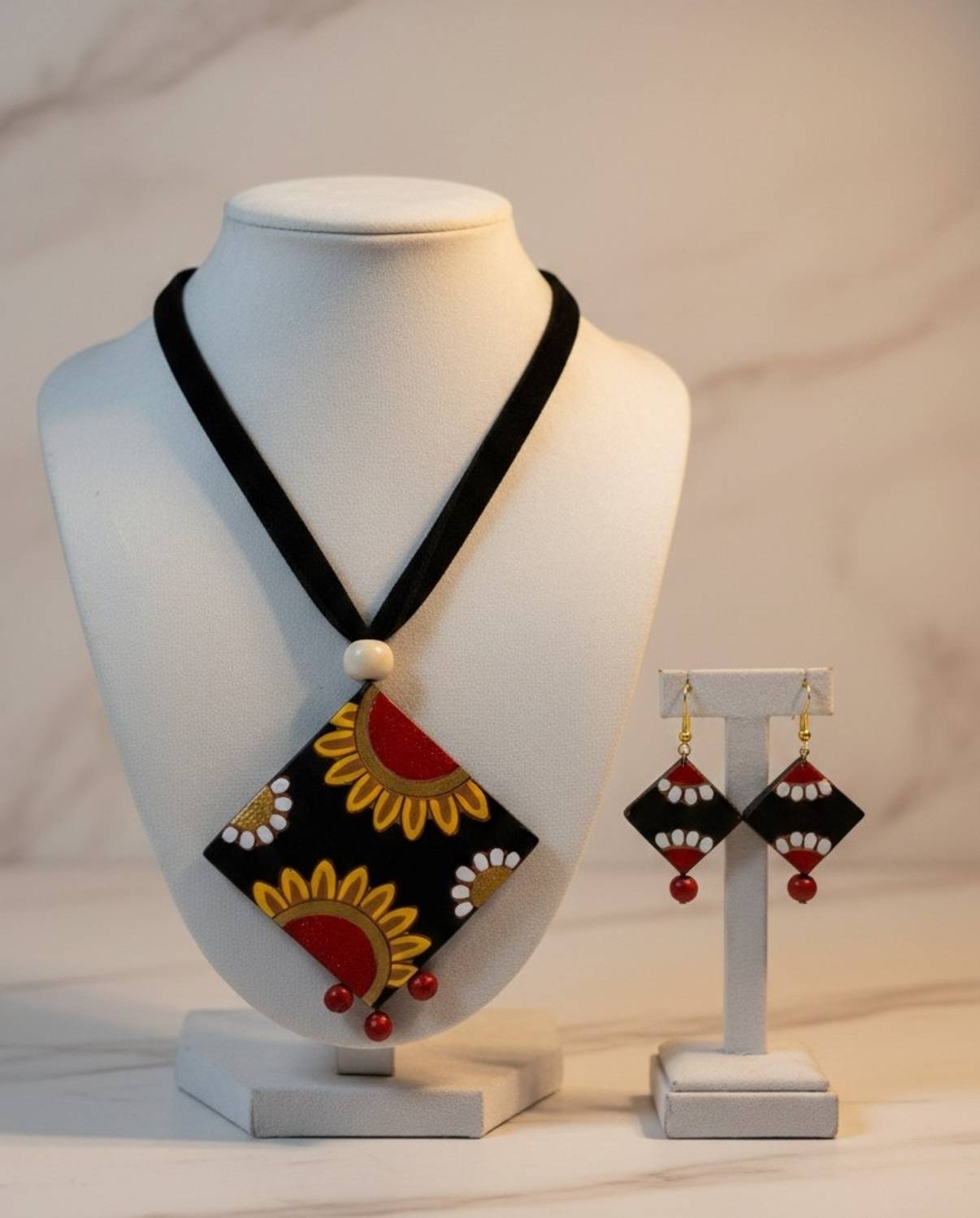 RANINDRA Terracotta Multicolor Jewellery Set