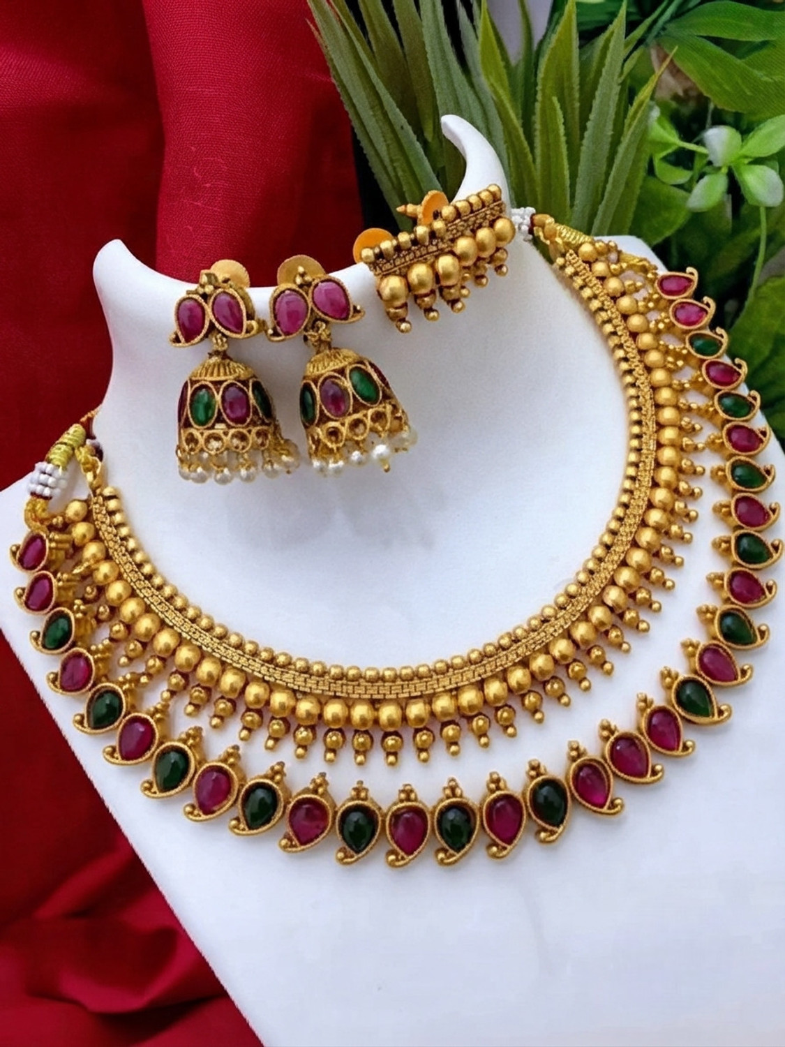 Image of Vivanta Copper Gold-plated Gold, Multicolor Jewellery Set