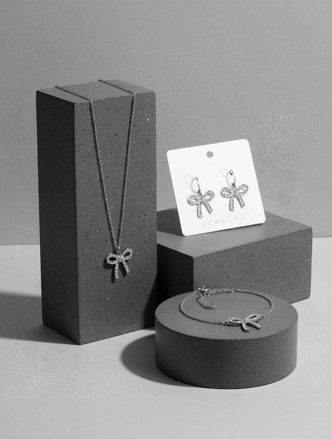 CARIA JEWELLERY COLLECTION Alloy Silver Silver Jewellery Set