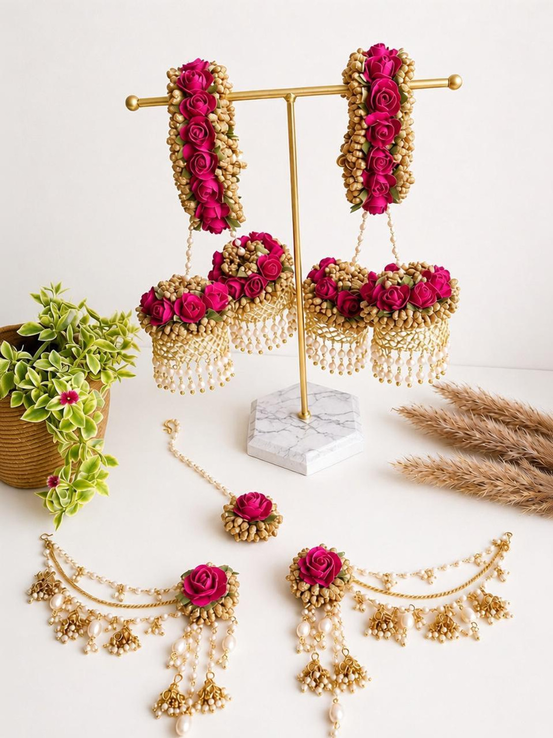 Image of SilvAura Fabric Pink Jewel Set (Pack of 1)