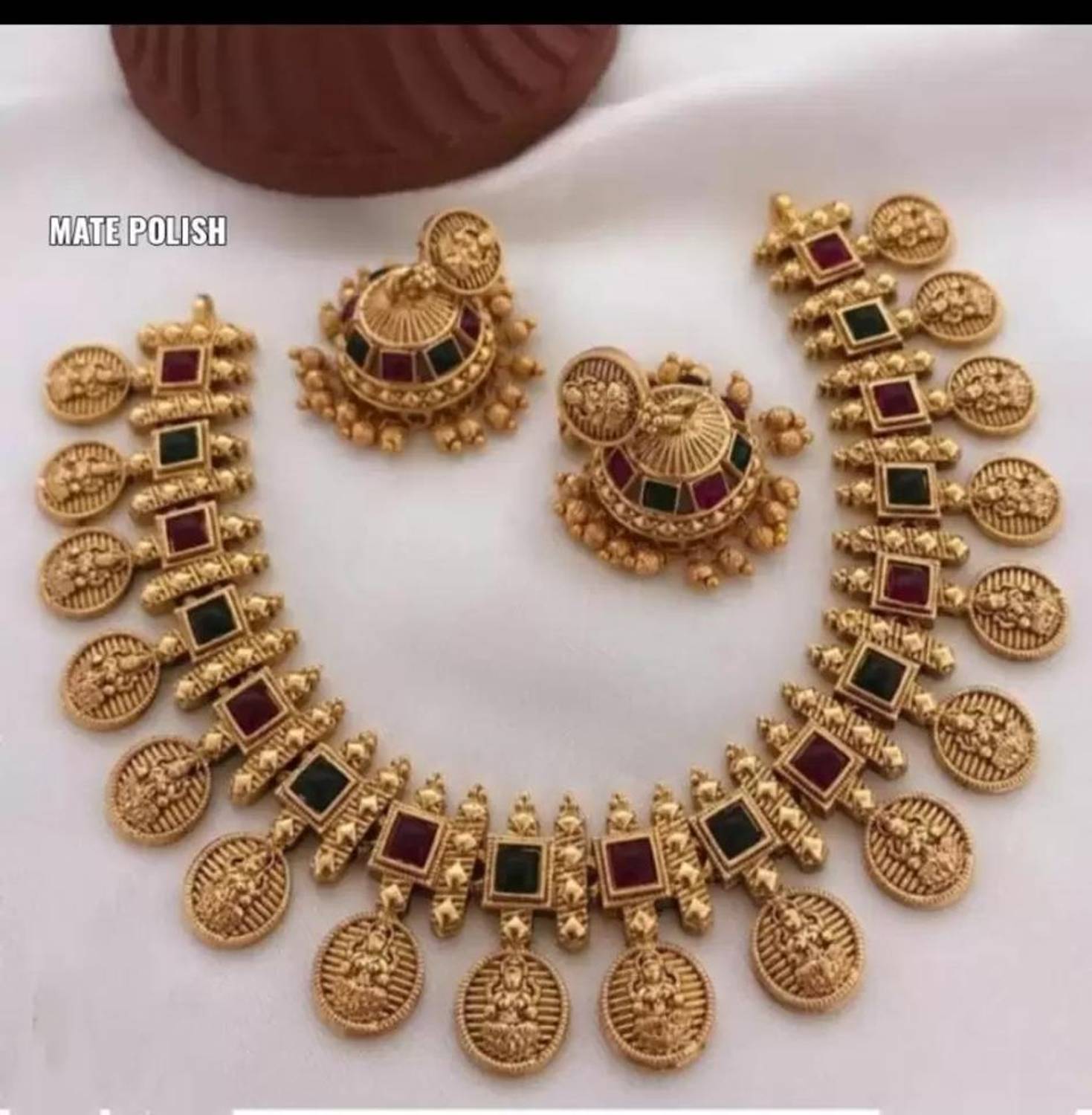 Alyesha Alloy Gold-plated Multicolor Jewellery Set