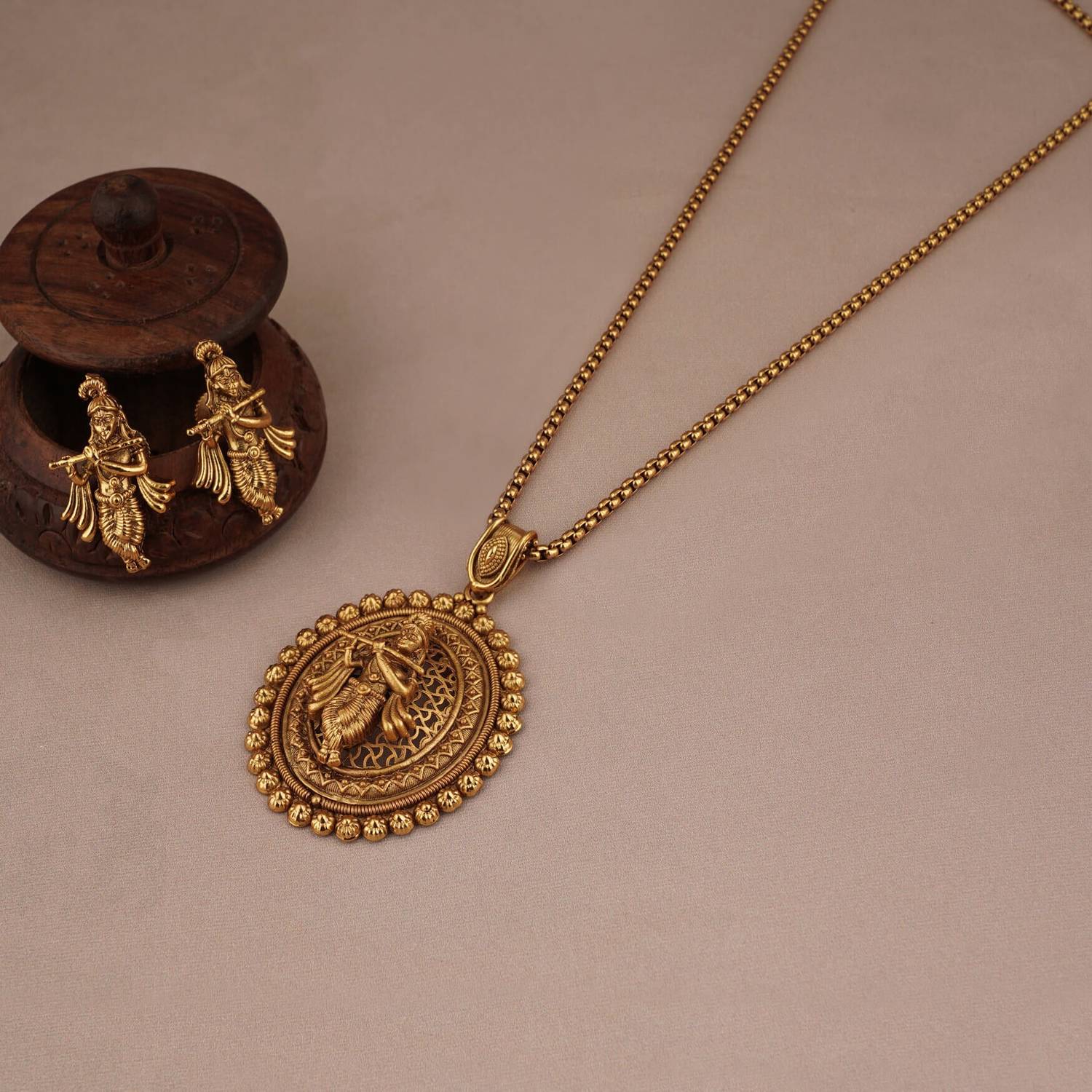 Alyesha Copper Gold-plated Gold Jewellery Set