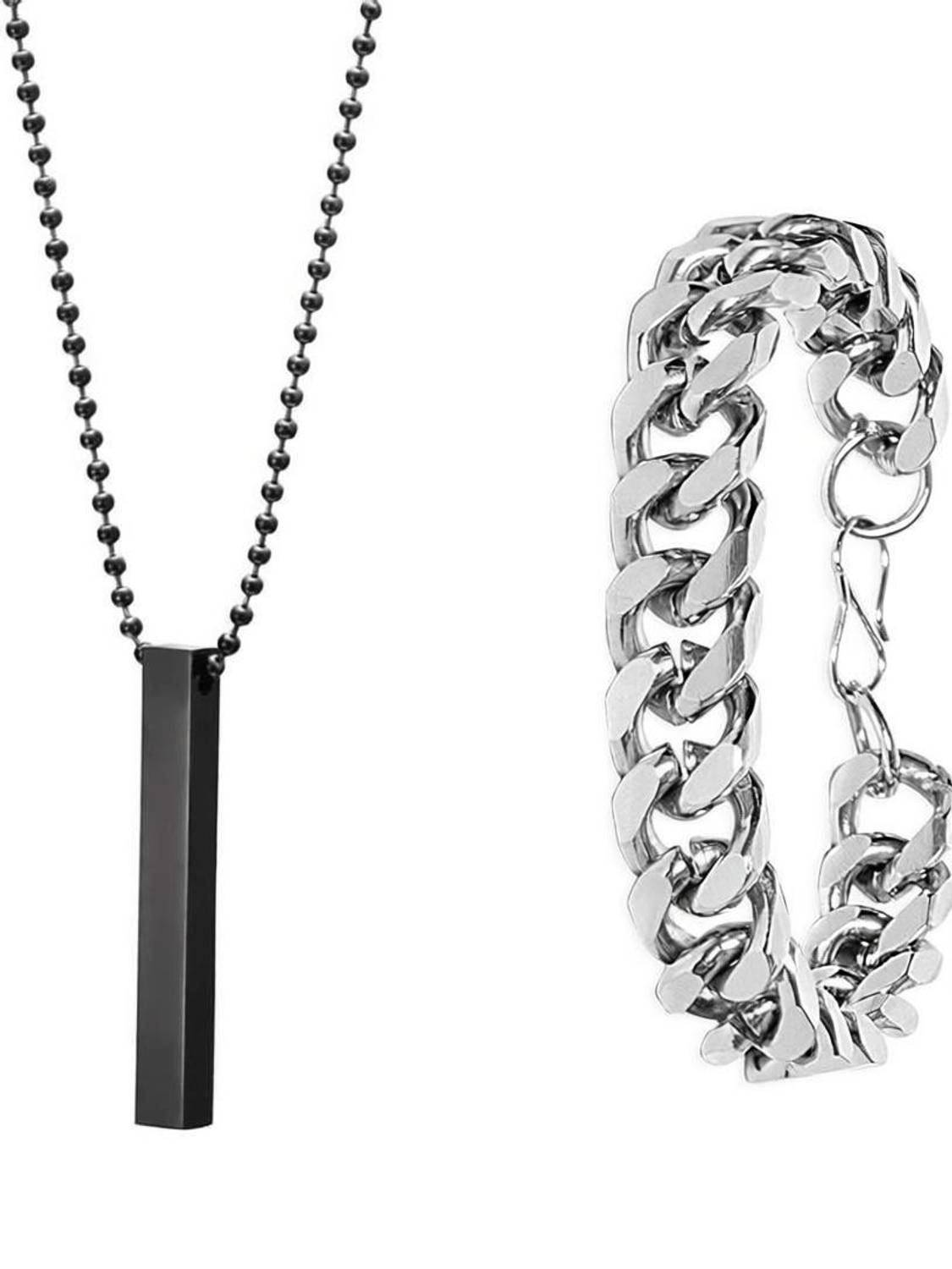 Bellina Alloy Black, Silver Jewellery Set