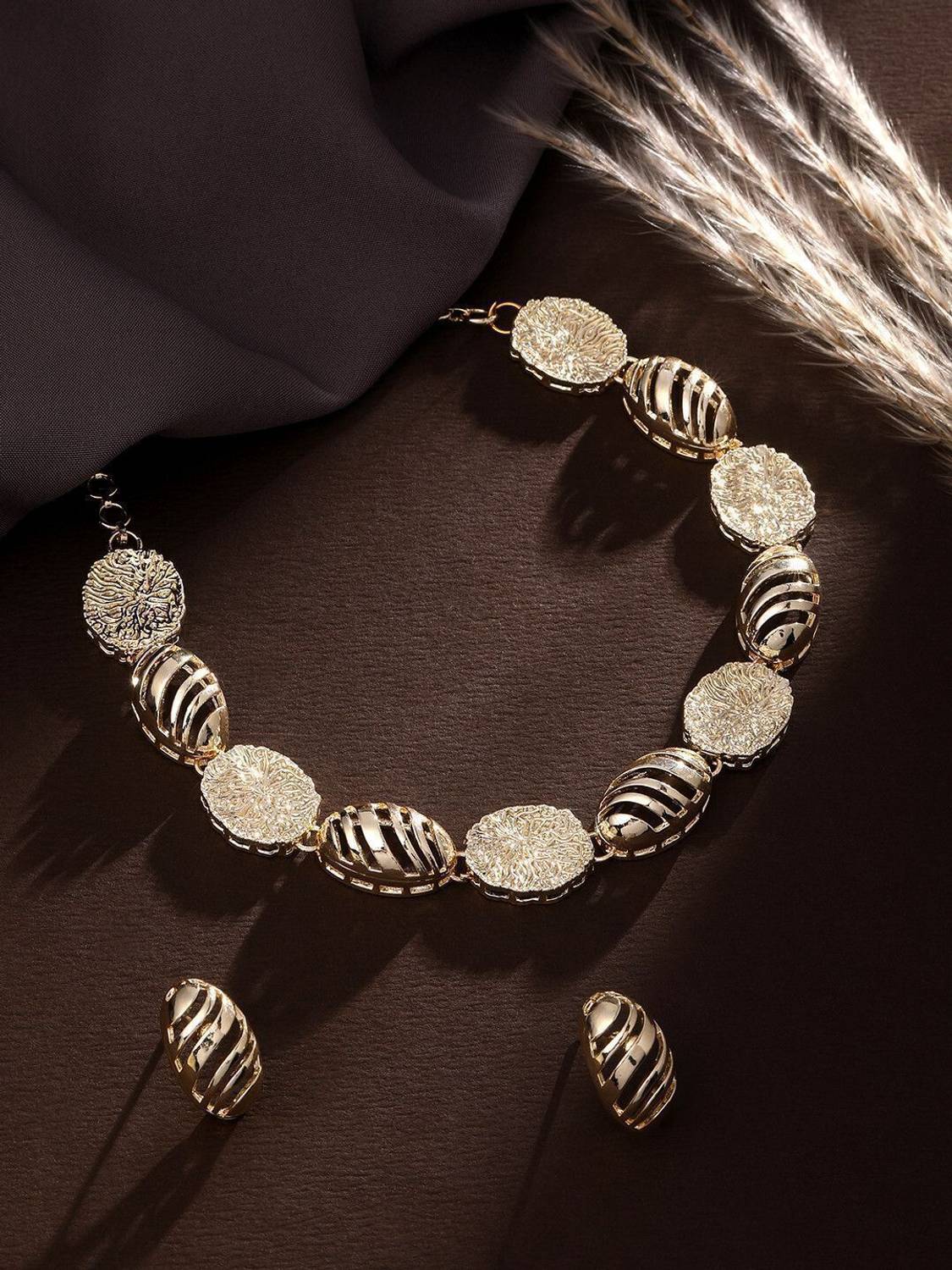 ASMITTA Jewellery Alloy Gold-plated Gold Jewellery Set