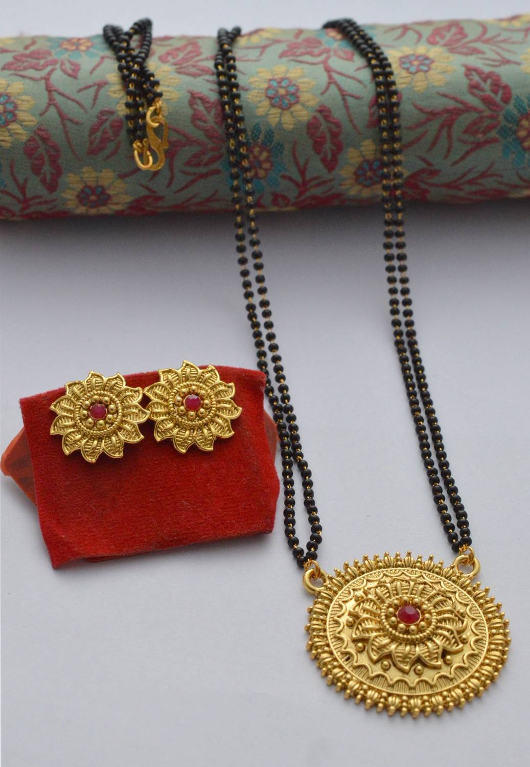 AAKASHTRADERSRK Copper Gold-plated Gold Jewellery Set