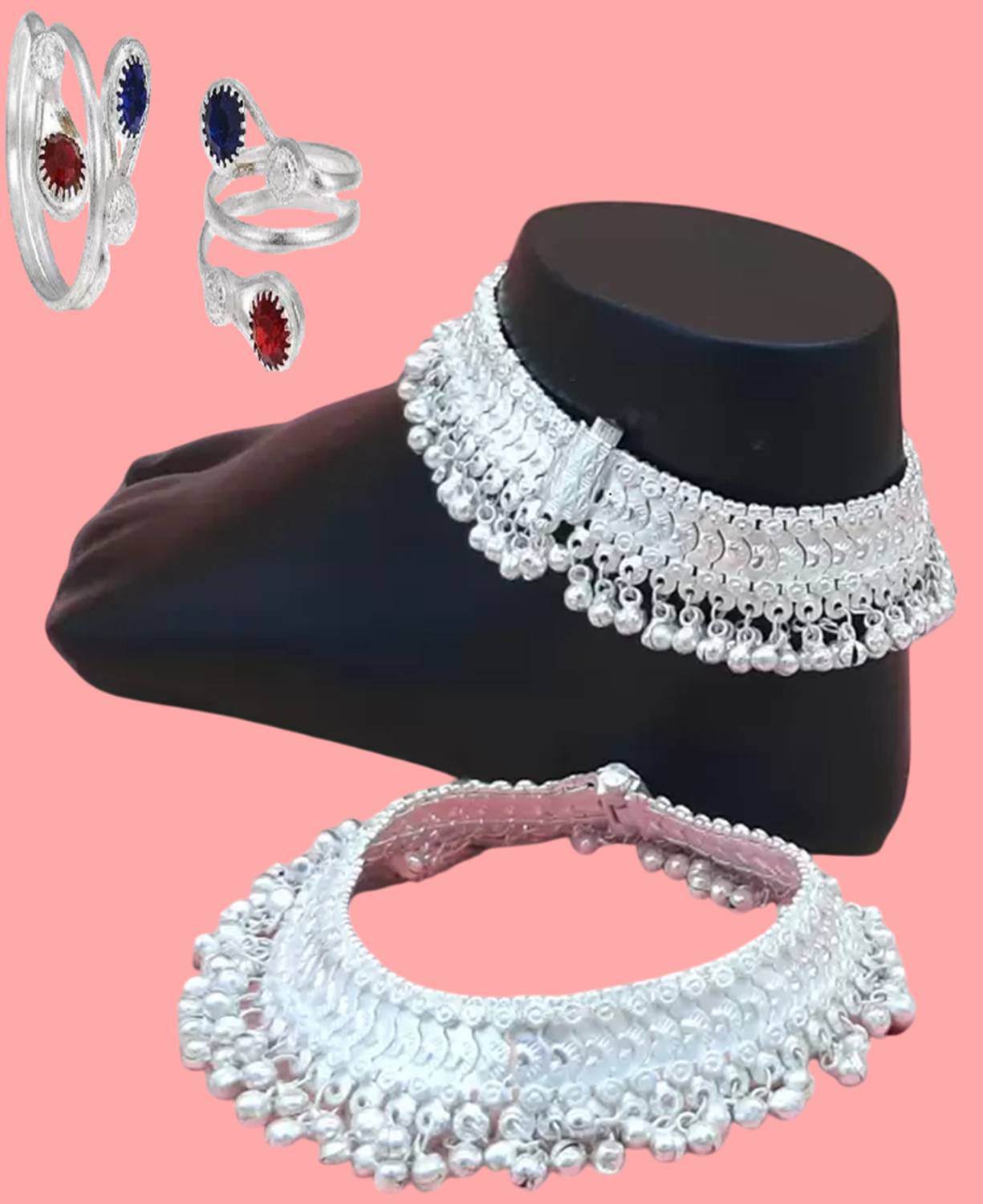 BHORIWAL Alloy Silver Jewellery Set