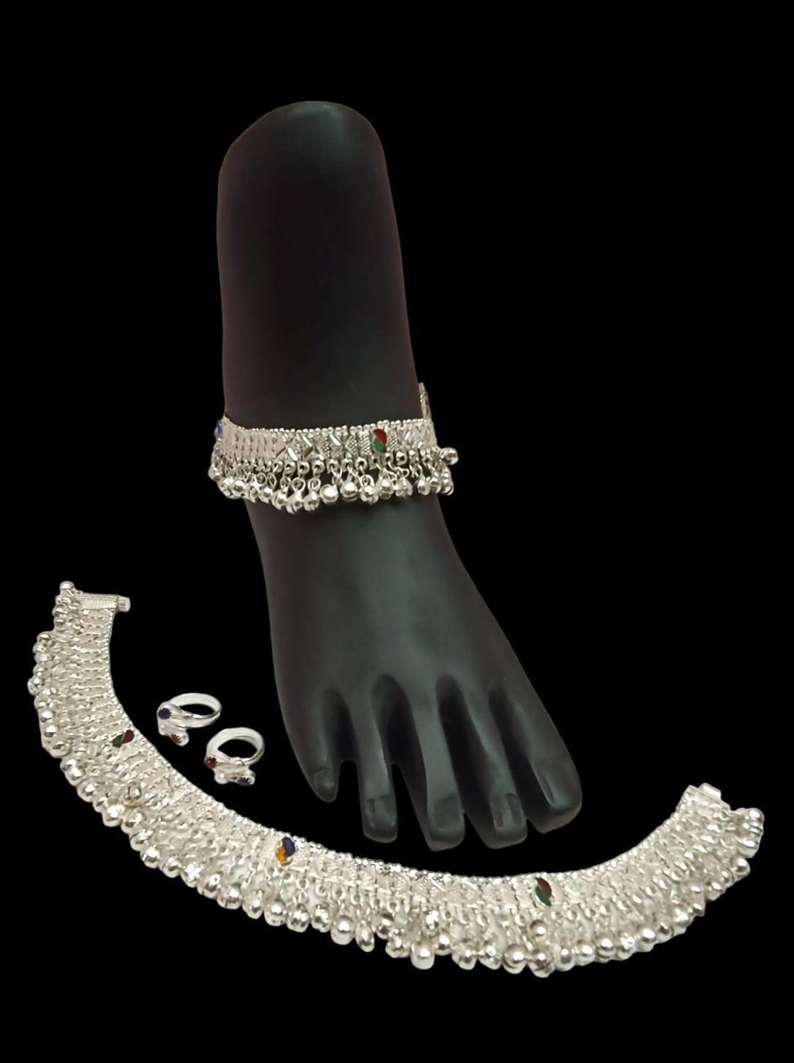 AamNa Enterprises Alloy Silver Jewellery Set