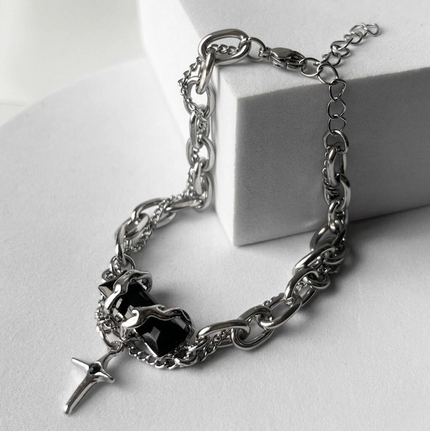 Nidhi Emporium Alloy Rhodium Bracelet - Image 2
