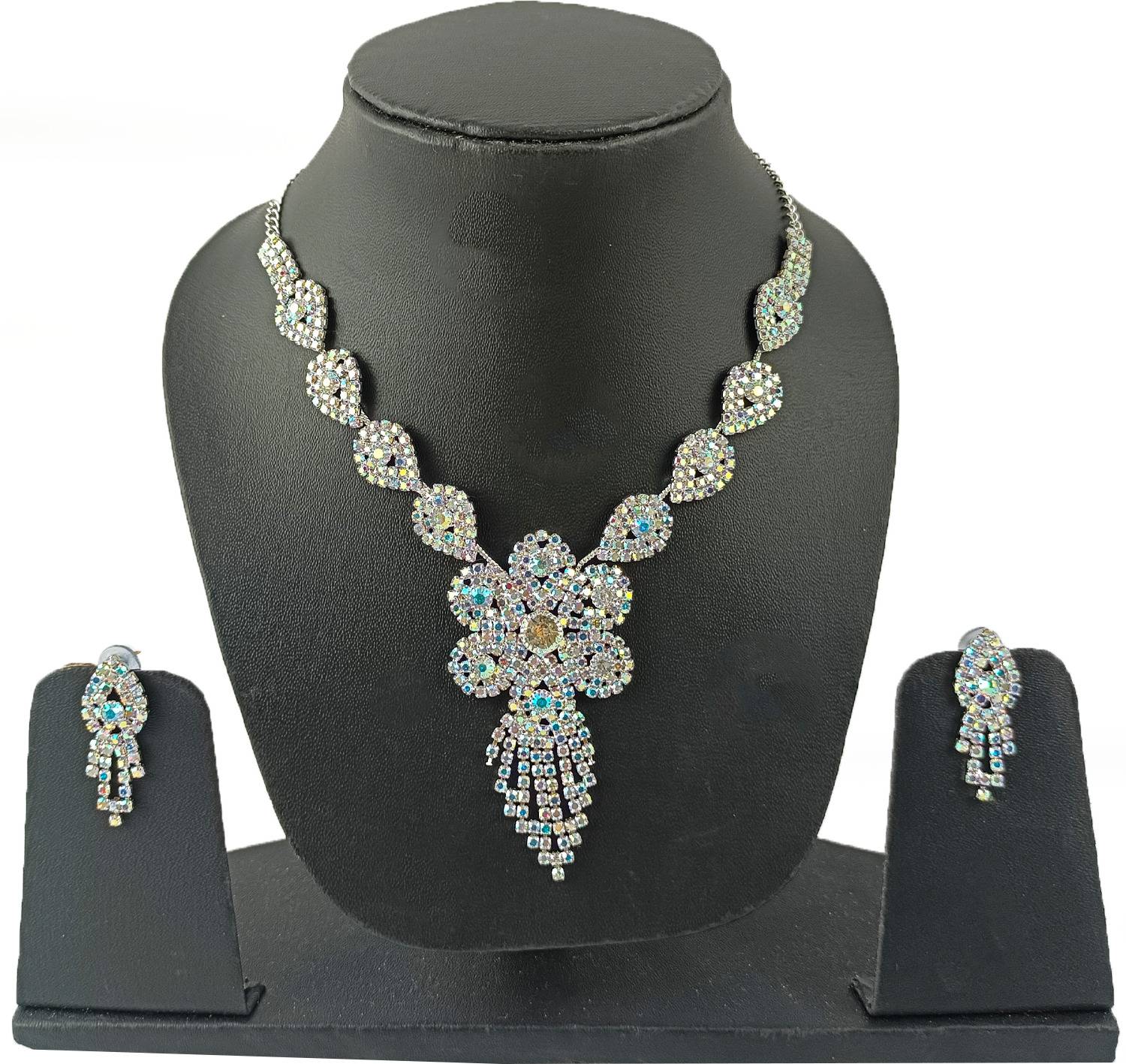 FINX Fly Without Wings Brass, Alloy Silver, Blue Jewellery Set