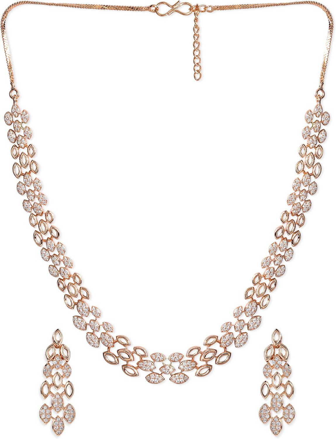 Image of RUBANS Alloy Gold-plated Rose Gold Jewellery Set