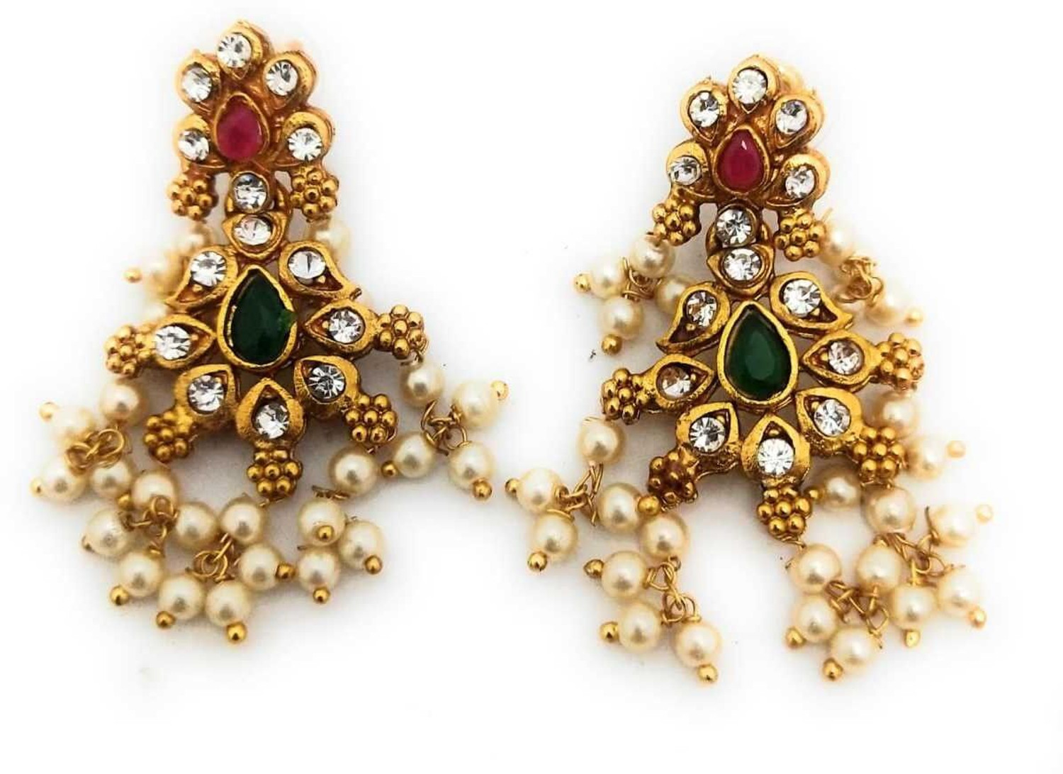 Image of PBM CREATIONS Copper Gold-plated Gold Jewellery Set