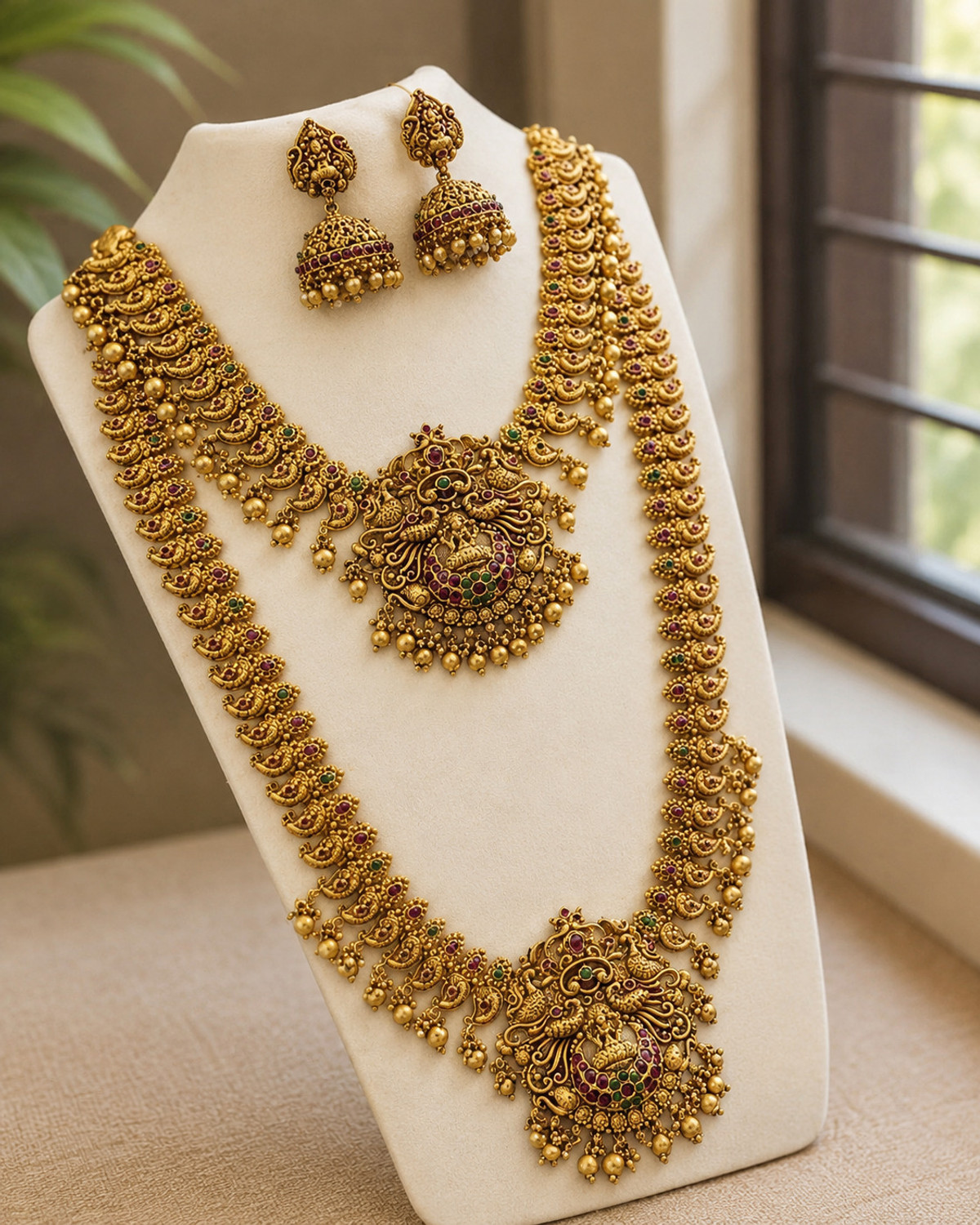 Image of JIS Creation Alloy Gold-plated Gold Jewellery Set