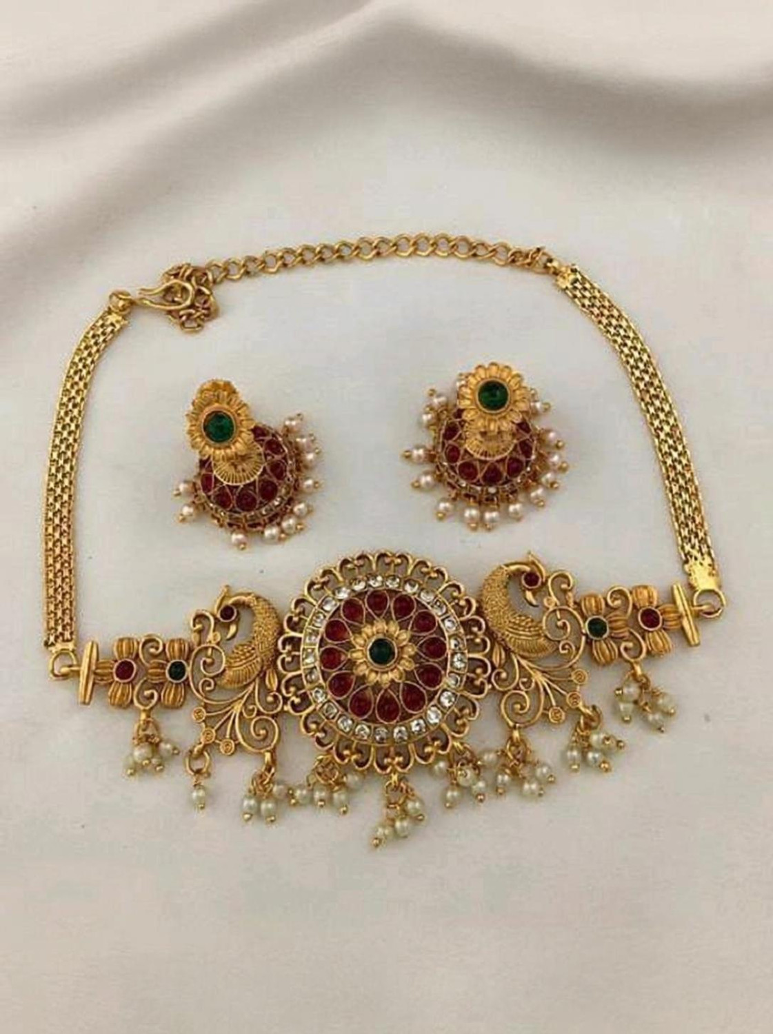 Image of KEYMAX Alloy Red Jewellery Set