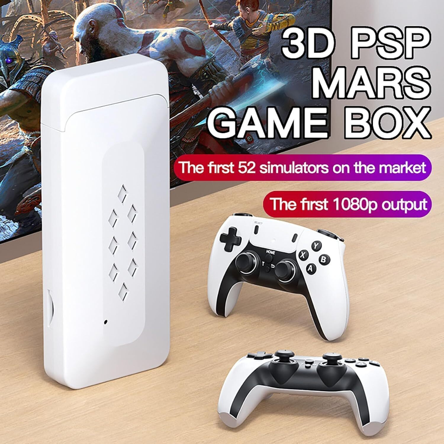 Image of PlayMosaic M22 Retro Game Stick - Wireless HD Plug & Play, 52 Emulators, 30,000+ Games Joystick