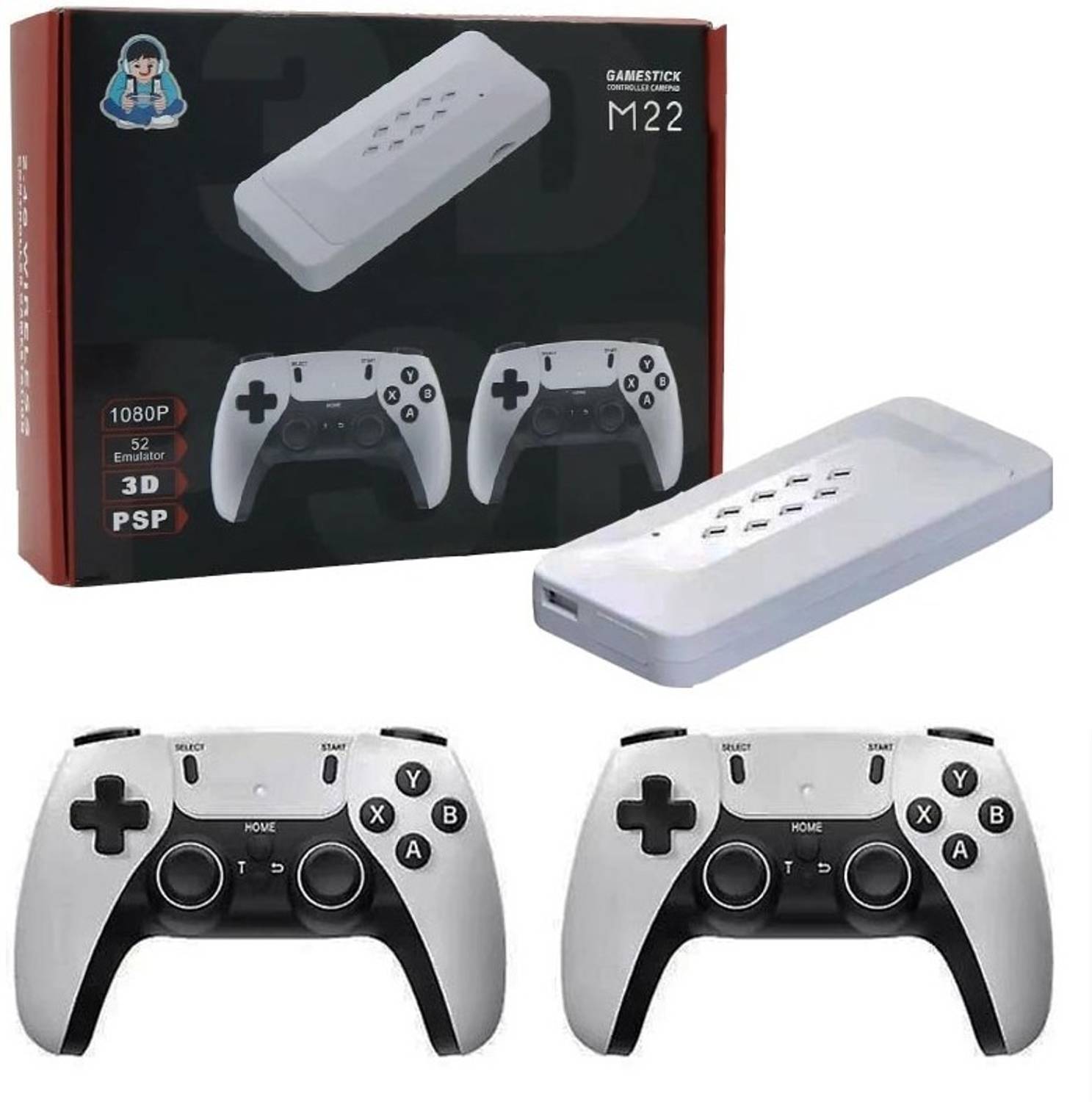 Playtastic M22 Retro Game Stick Console 4k 2.4G Dual Wireless Game Box Video Game Joystick