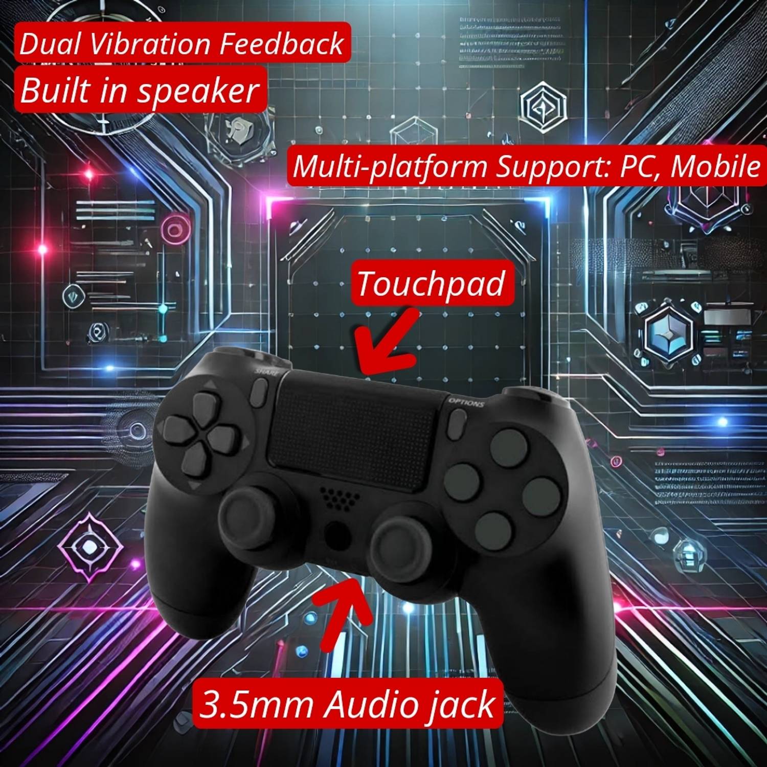 DWH Wireless Controller for PS4 - Image 2