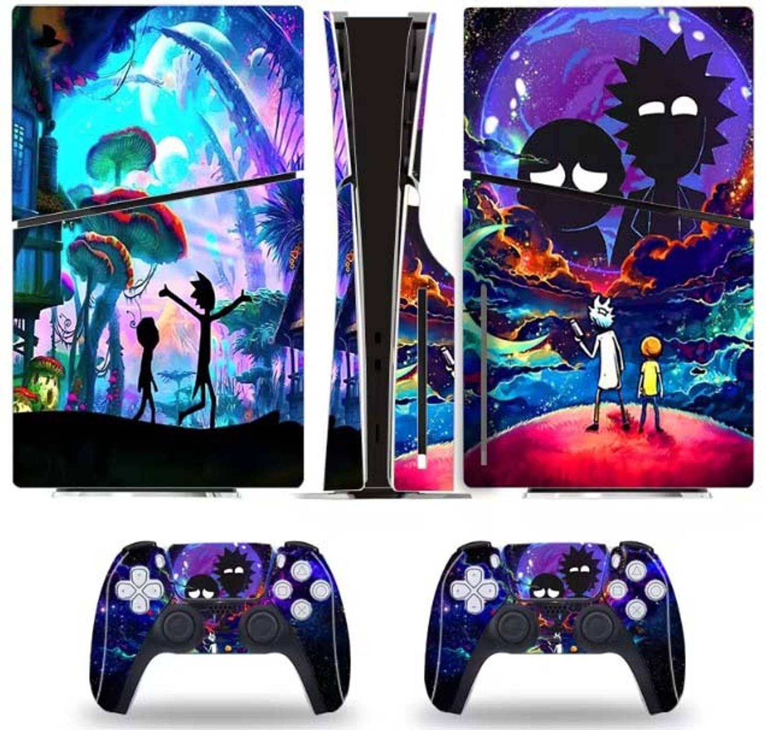 BMJKING PS5 Slim Disc Console and Wireless Controller, Full Set Protective Skin Joystick