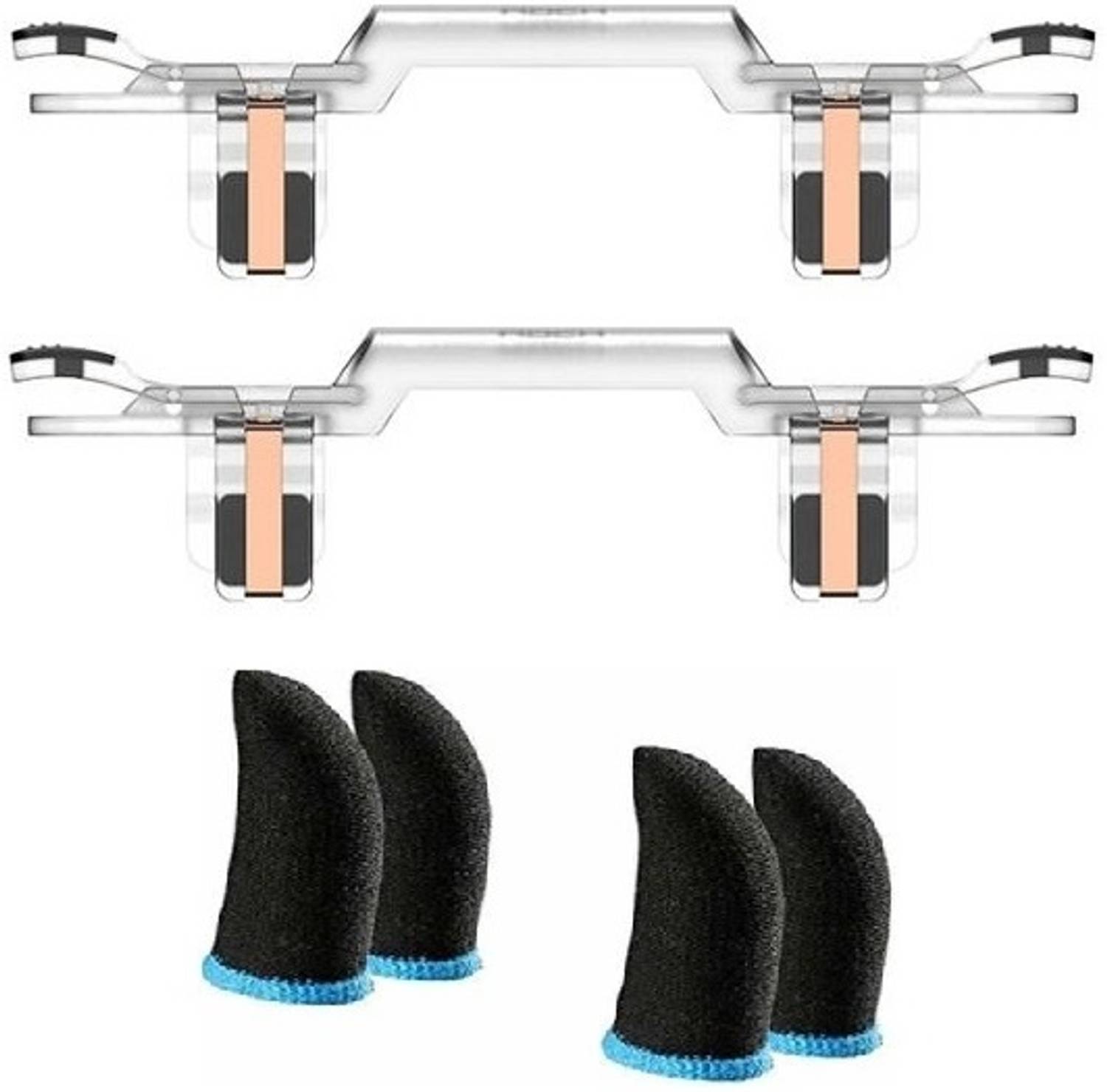 SAVI (Pack of 2) Rock Pubg Mobile Trigger Metal Copper Sheet Gaming Controller Joystick