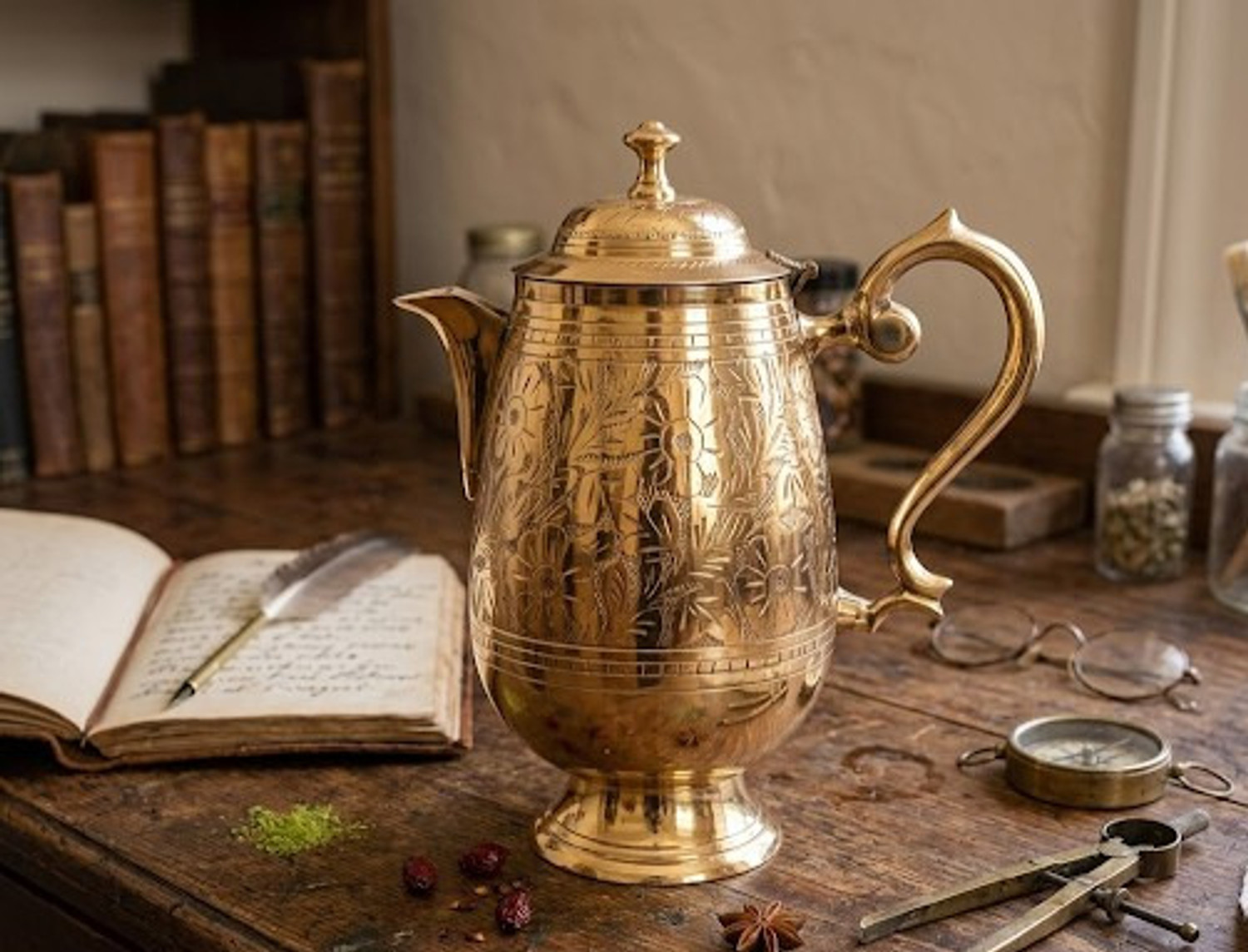 Image of Parik Enterprises 2 L Brass Water Jug