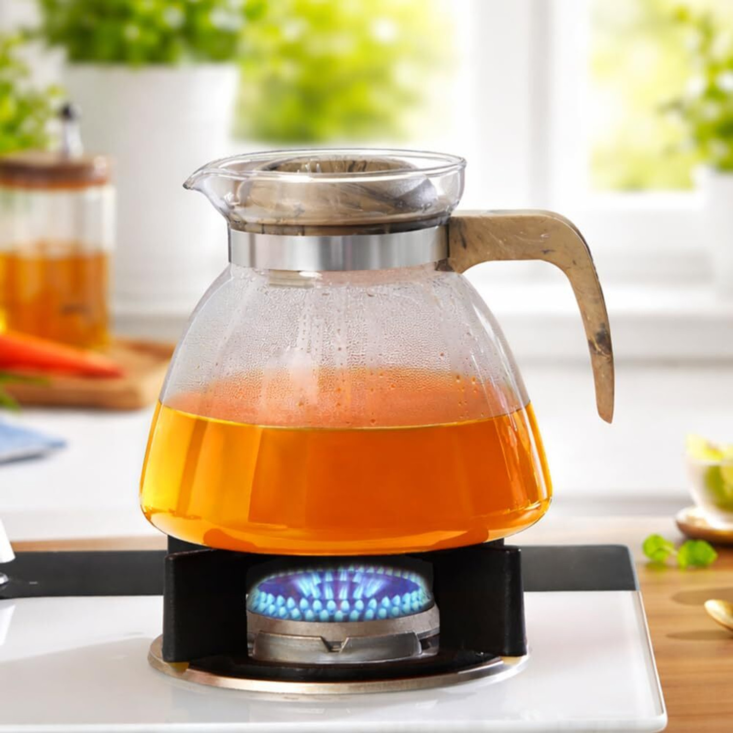 Image of BOROSIL 1.5 L Borosilicate Glass Tea Jug