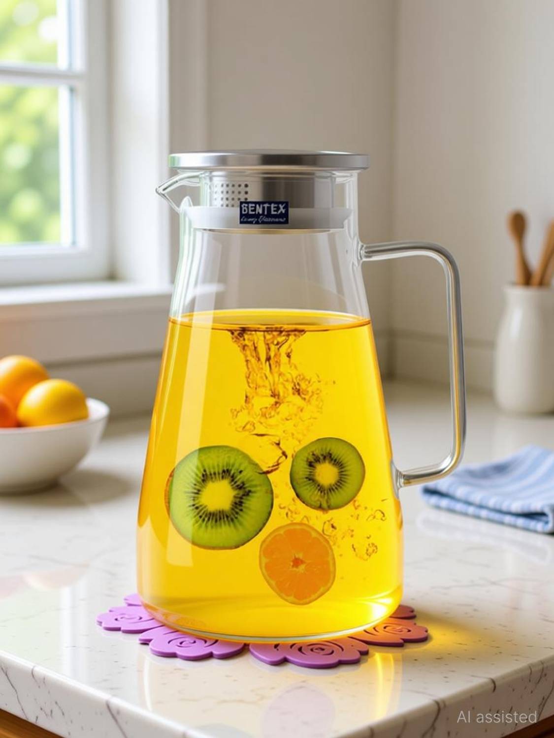 Bentex 1.8 L Borosilicate Glass, Glass Water Jug