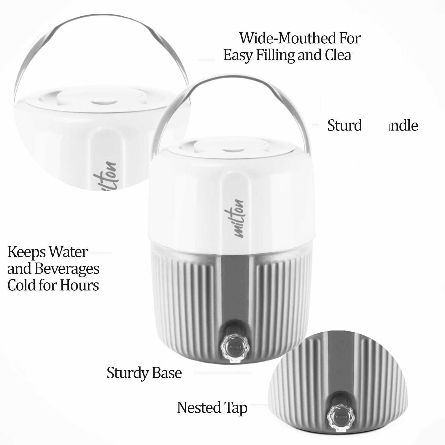 Image of MILTON 7 L Plastic Table Top Manual Water Dispenser