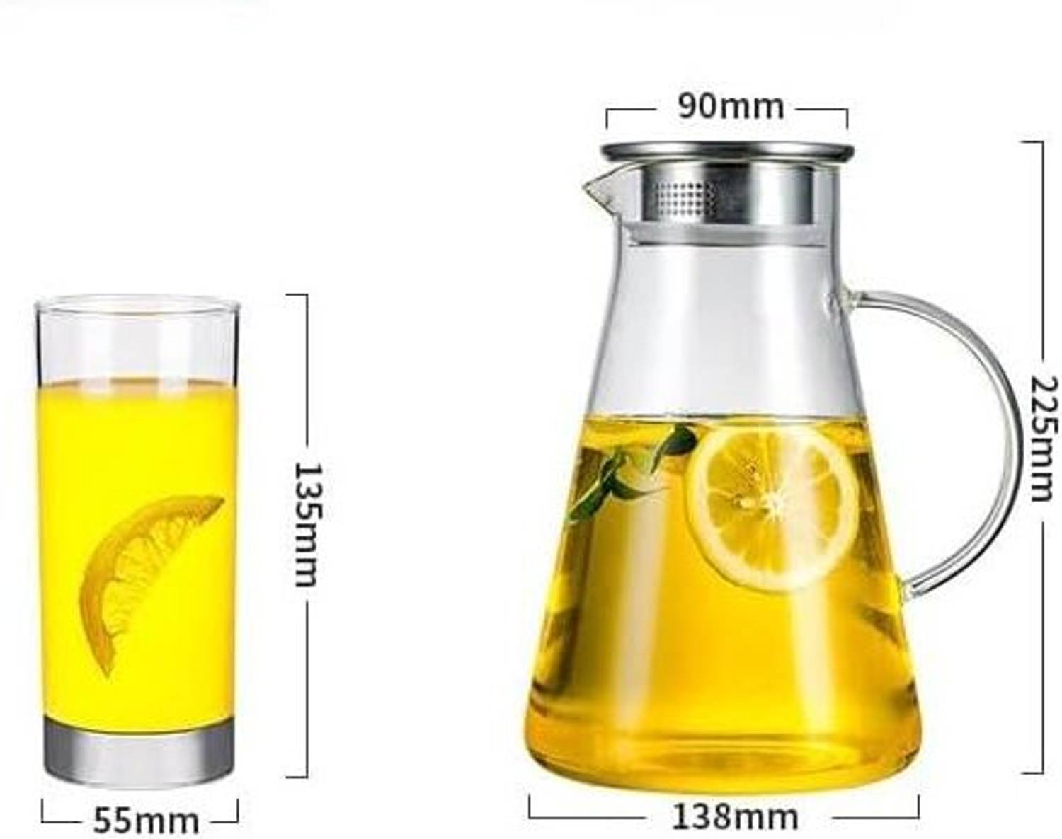 Red-Rubby 7 Pcs Jug Glass Set Red - Image 4