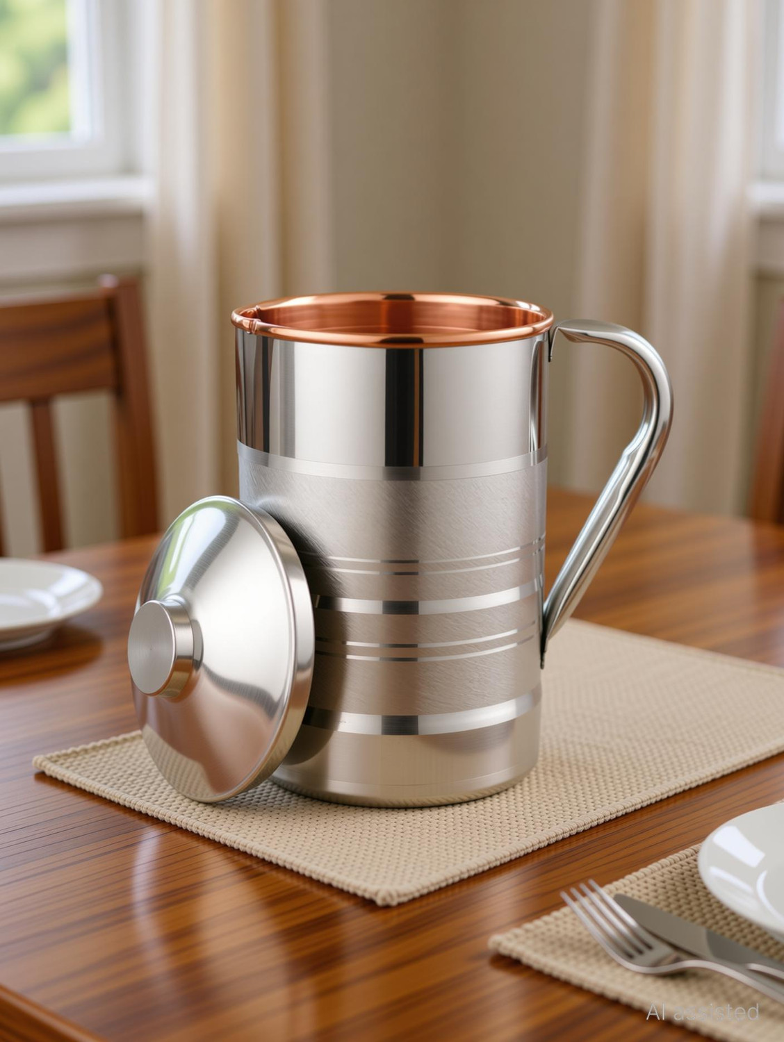 Image of PRABHA 2000 L Stainless Steel, Copper Water Jug