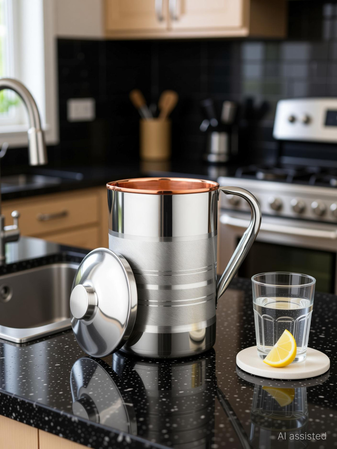 Image of PRABHA 2000 L Stainless Steel, Copper Water Jug