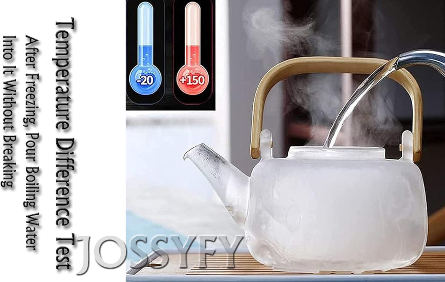 Image of JOSSYFY 0.9 L Glass Kettle Jug