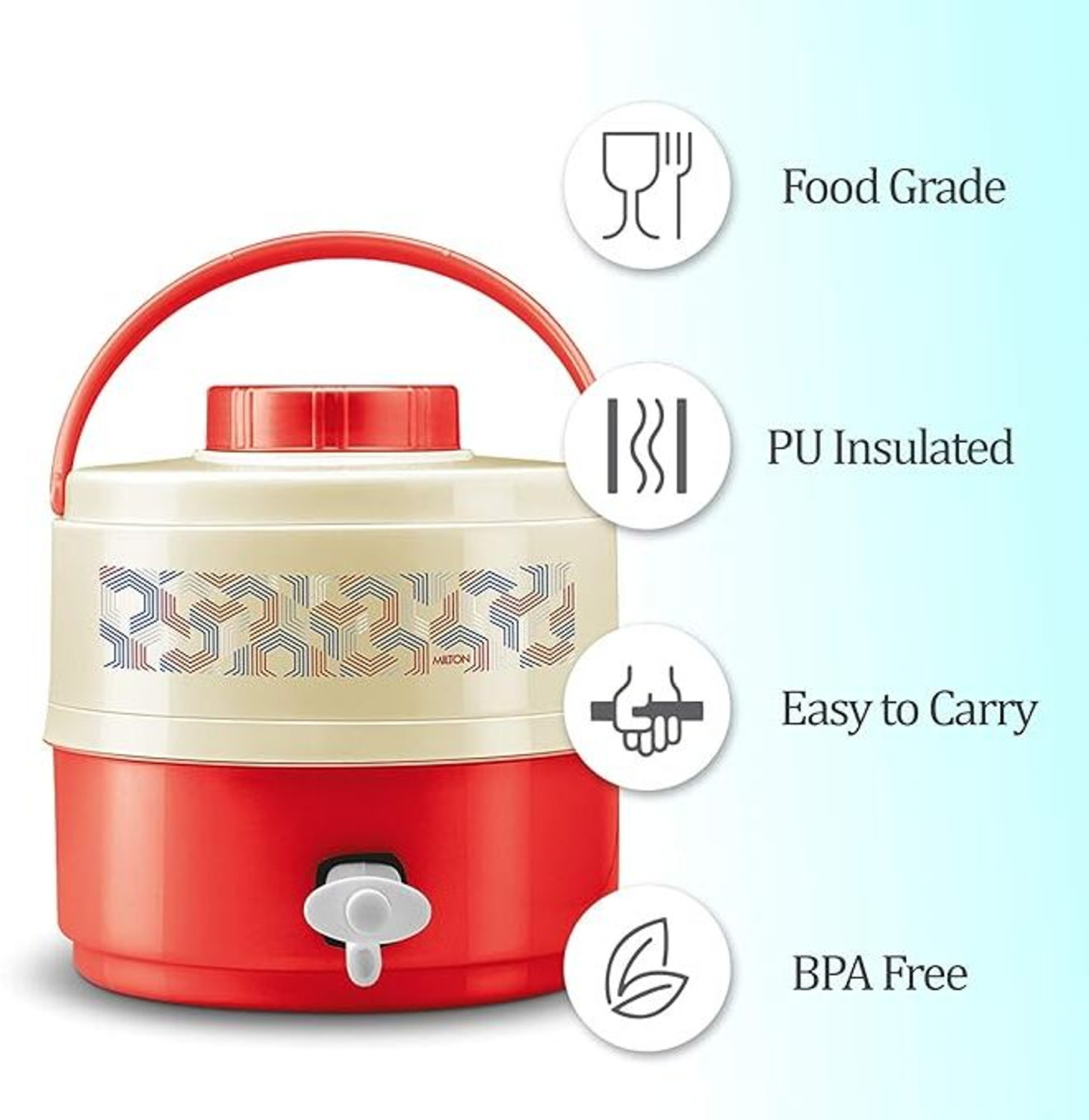 Image of MILTON 5 L Plastic Table Top Manual Water Dispenser