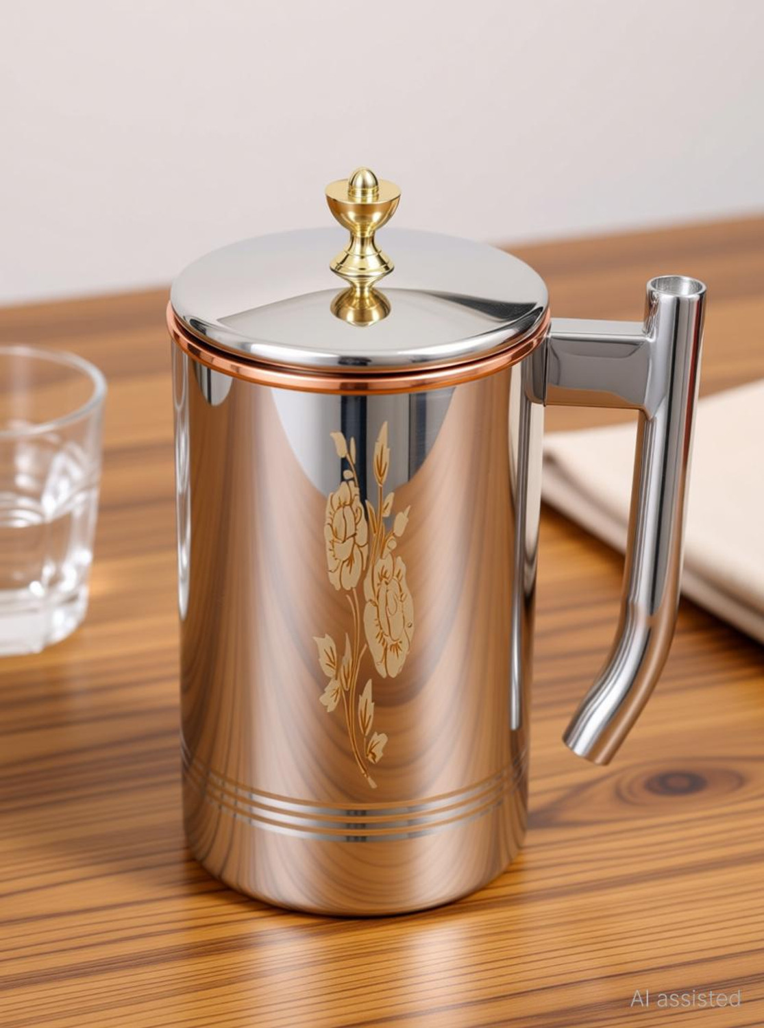 Image of RAGHAV 1.5 L Copper, Steel Water Jug