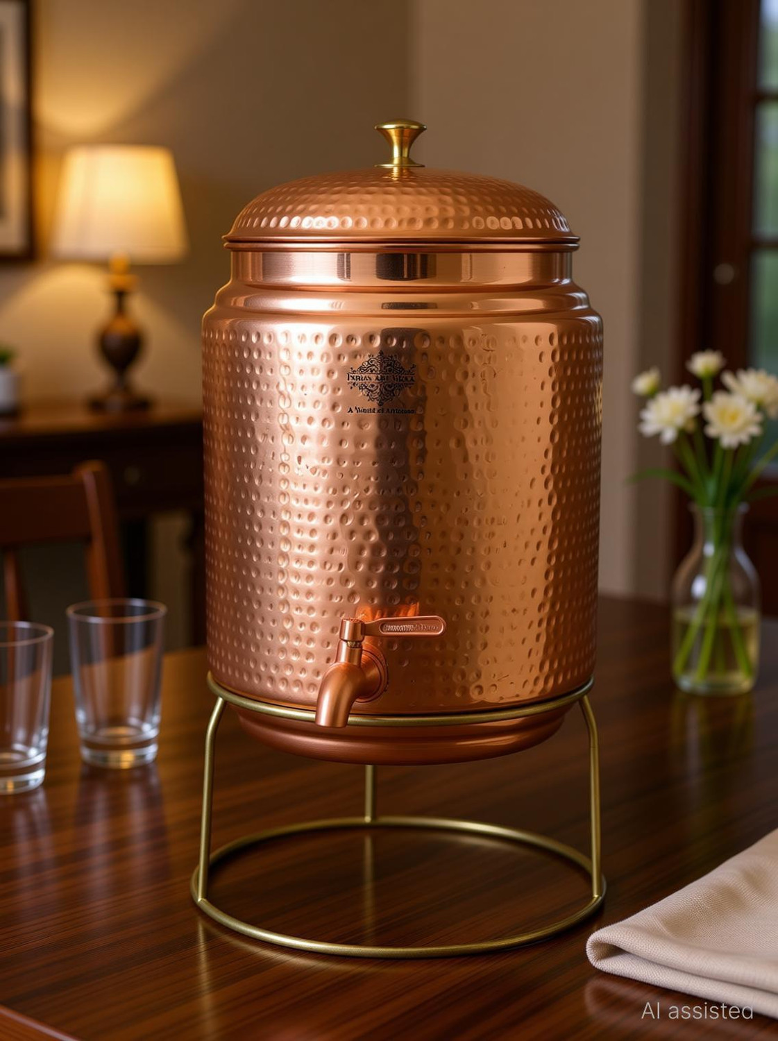 Image of IndianArtVilla 5 L Copper Water Jug