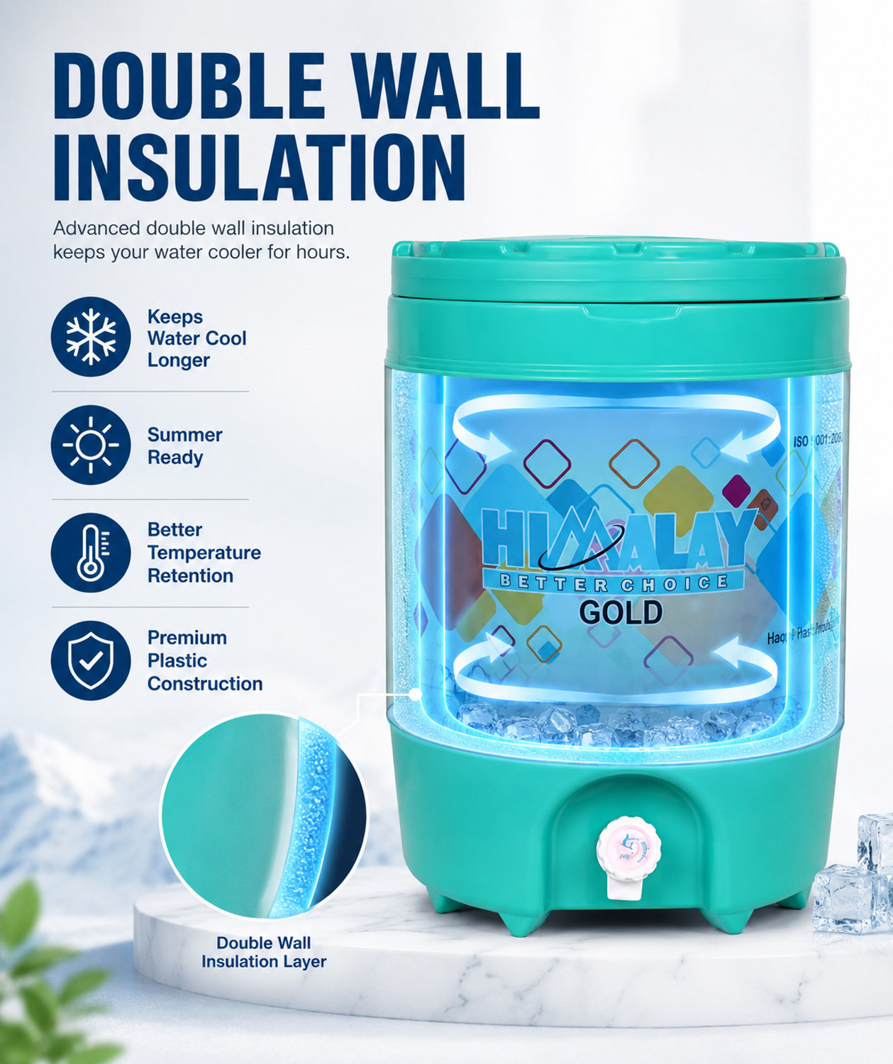 Image of himalay thermoplast 18 L Plastic Water Jug