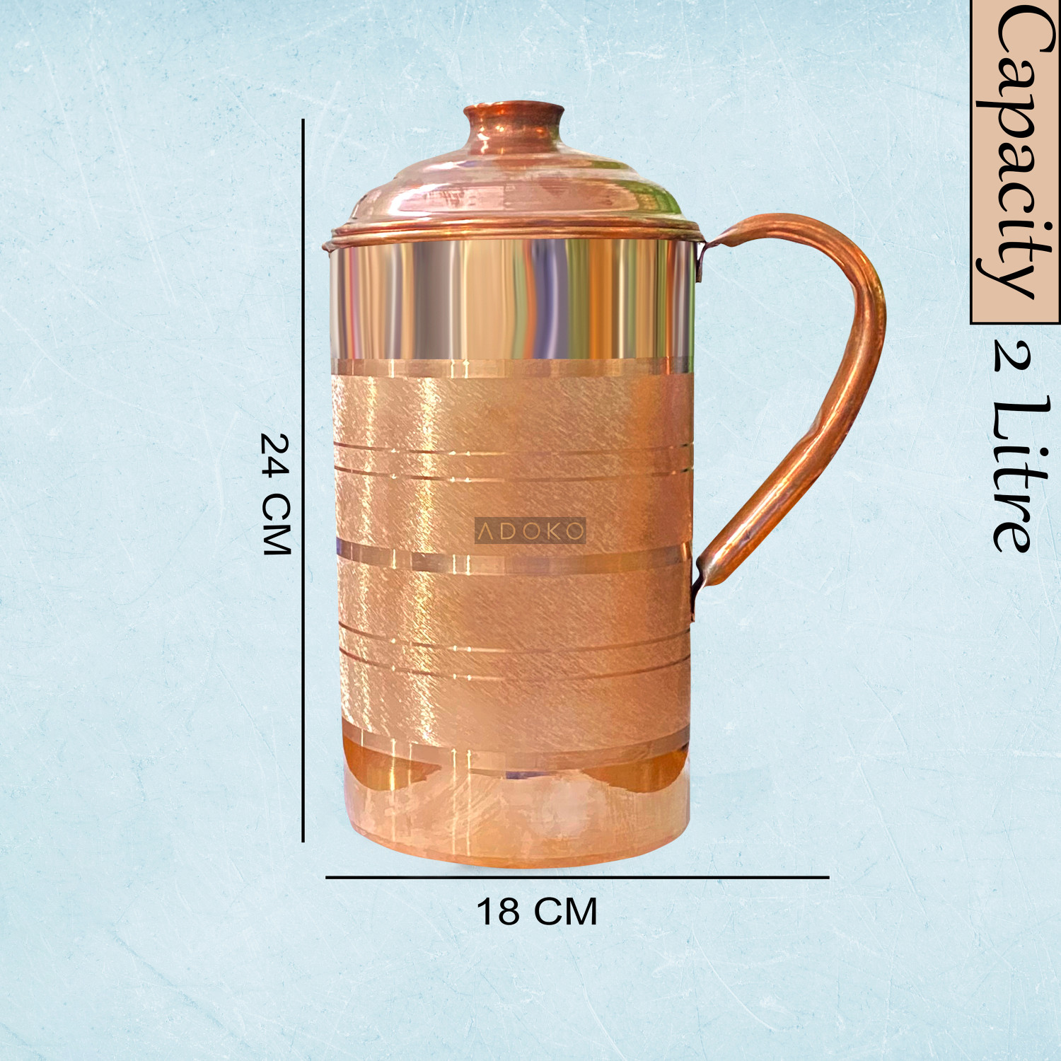 Image of ADOKO 2 L Copper Water Jug
