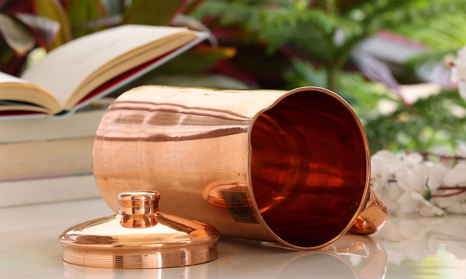 Image of IndianArtVilla 1.6 L Copper Water Jug