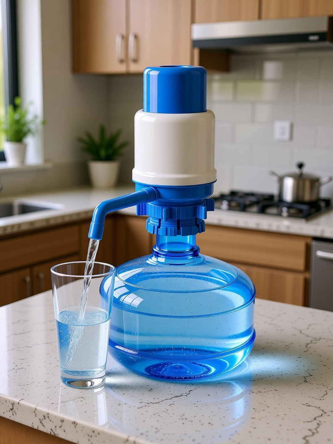 Image of AquaGo 20 L Plastic Hand Pump Manual Water Dispenser