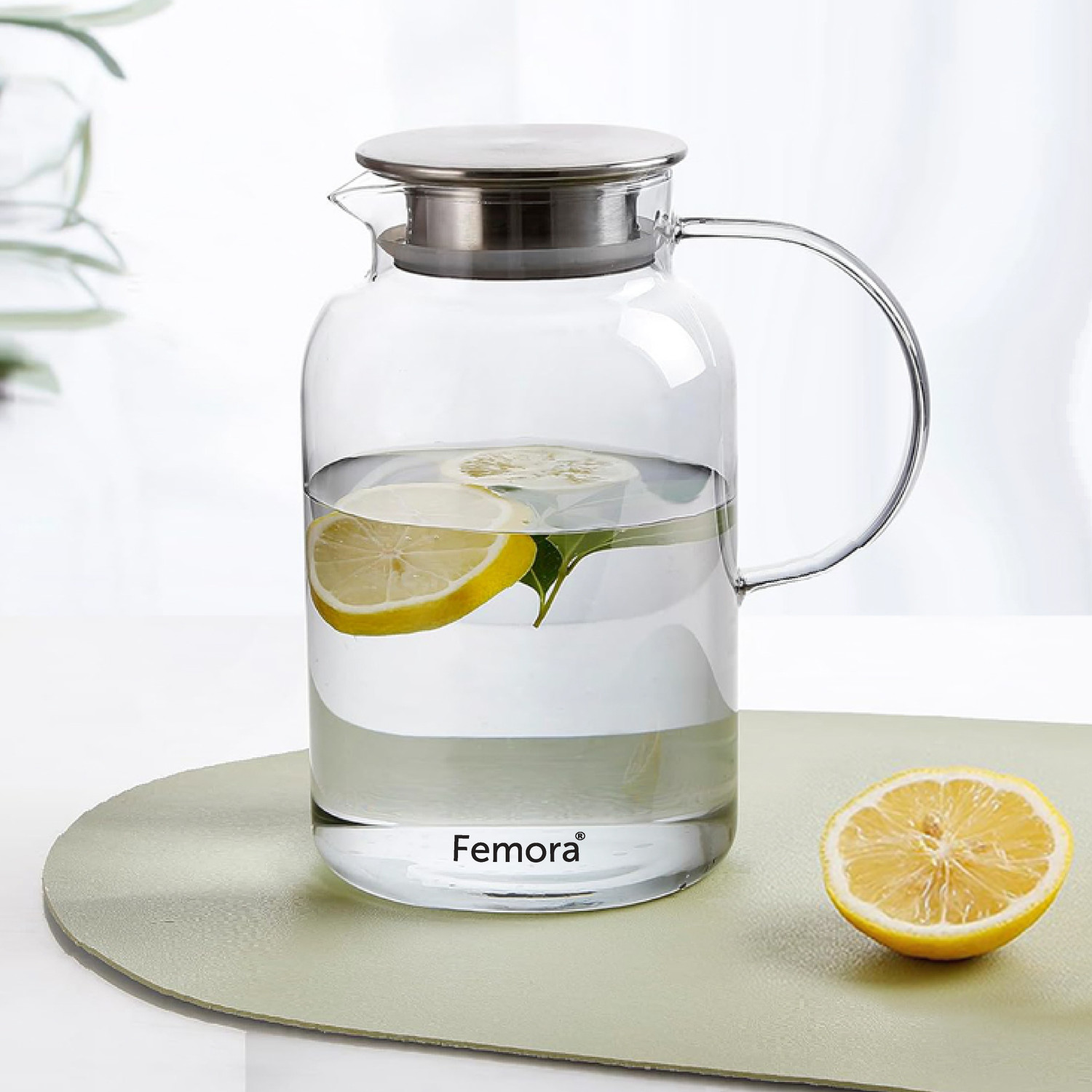 Image of Femora 1.8 L Borosilicate Glass Water Jug