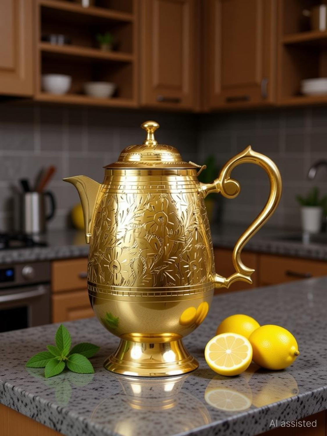 Image of Parik Enterprises 2 L Brass Water Jug