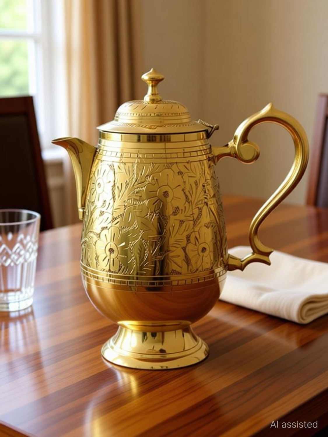 Image of Parik Enterprises 2 L Brass Water Jug