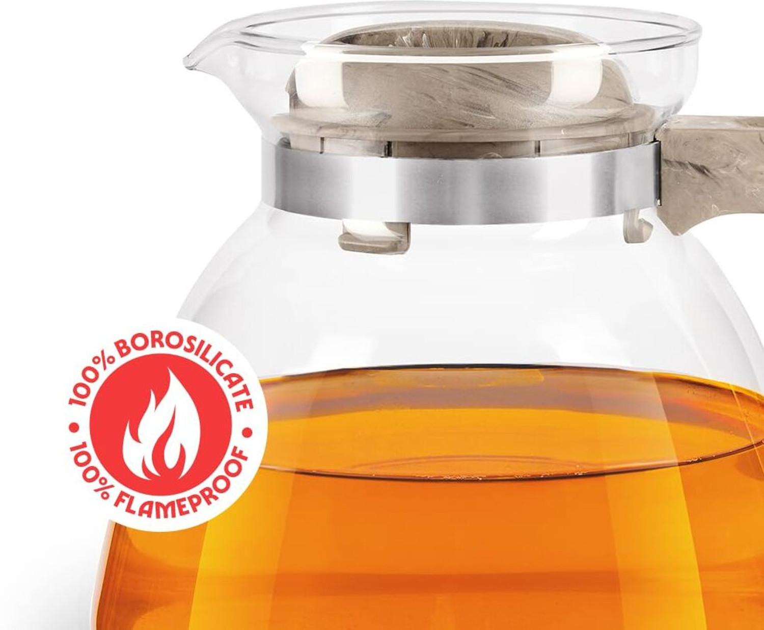 Image of BOROSIL 1.5 L Borosilicate Glass Tea Jug