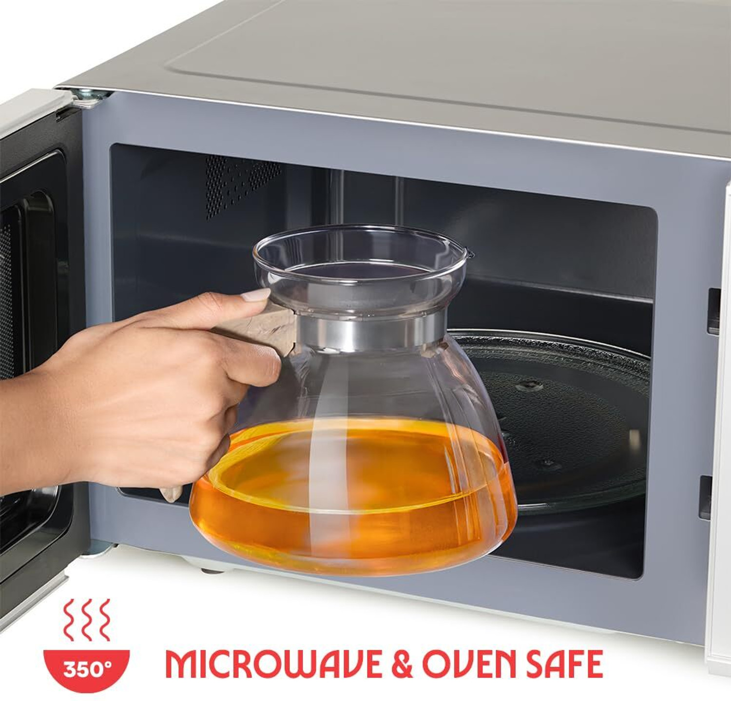 Image of BOROSIL 1.5 L Borosilicate Glass Tea Jug